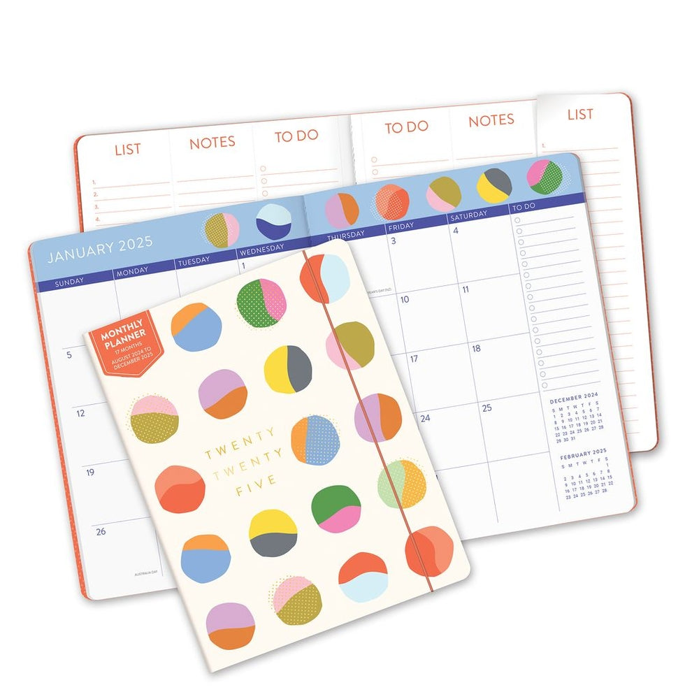 2025 Painter's Palette - Just Right Monthly Diary/Planner