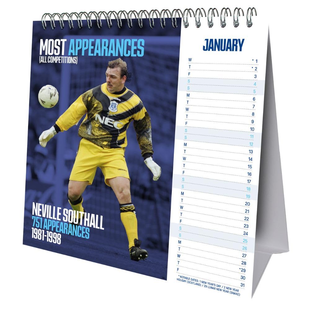 2025 Everton Fc - Desk Easel Calendar