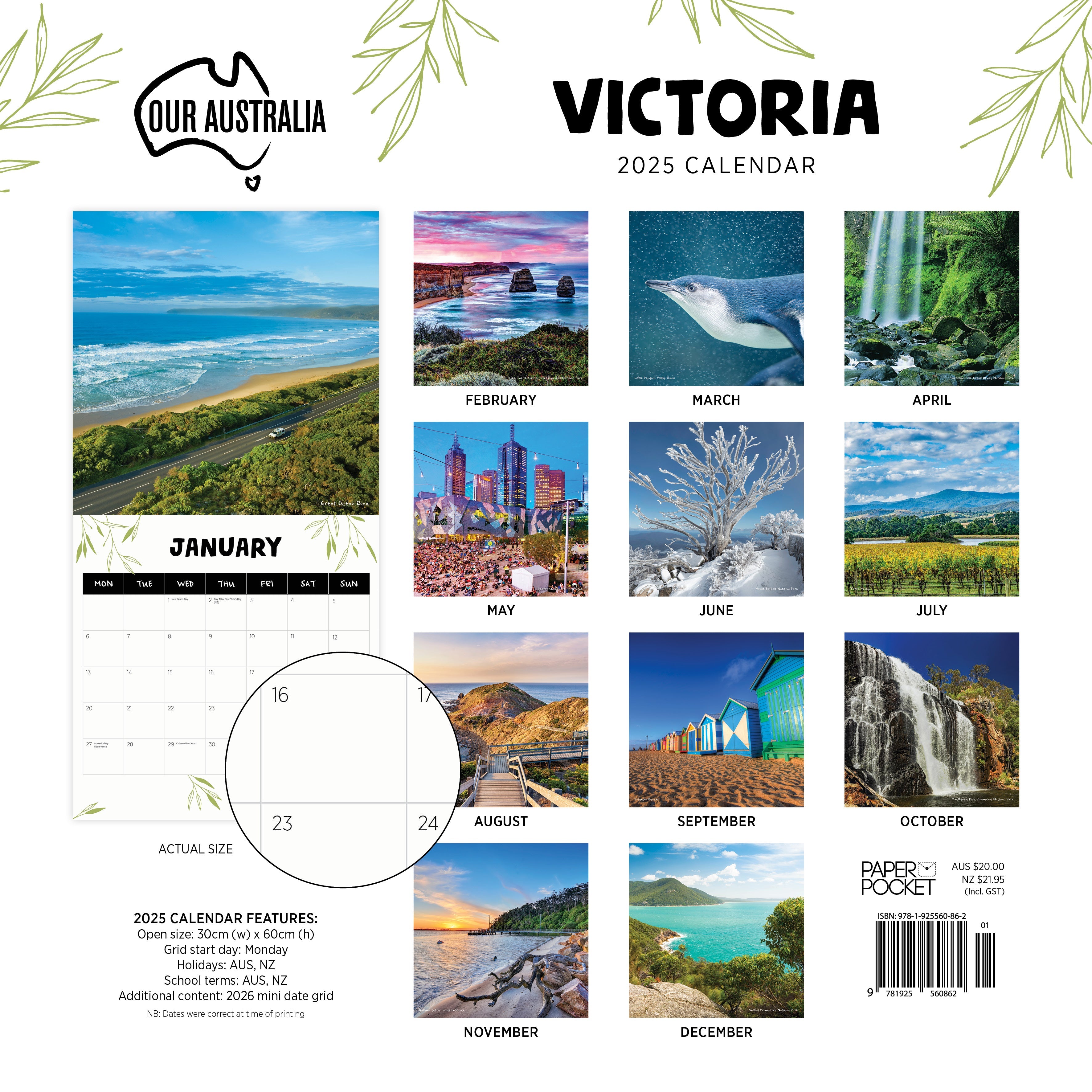 2025 Our Australia Victoria - Square Wall Calendar