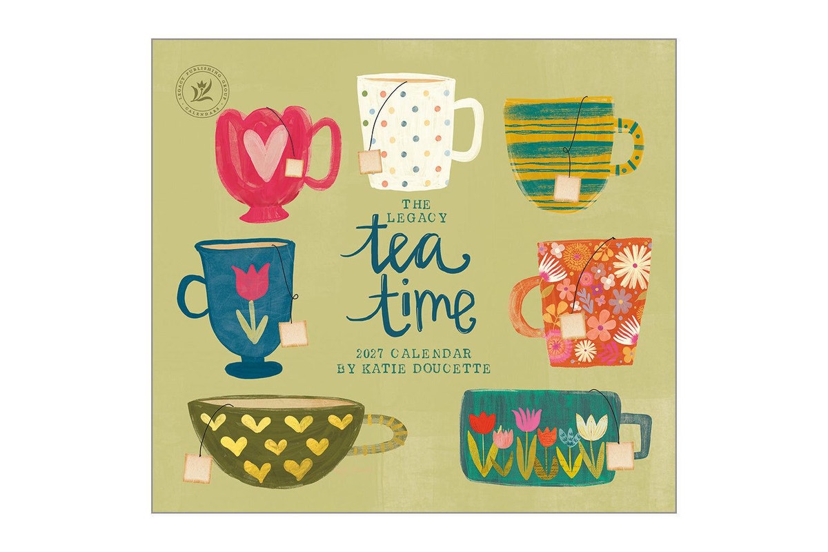 2027 Tea Time - Deluxe Wall Calendar by Katie Doucette