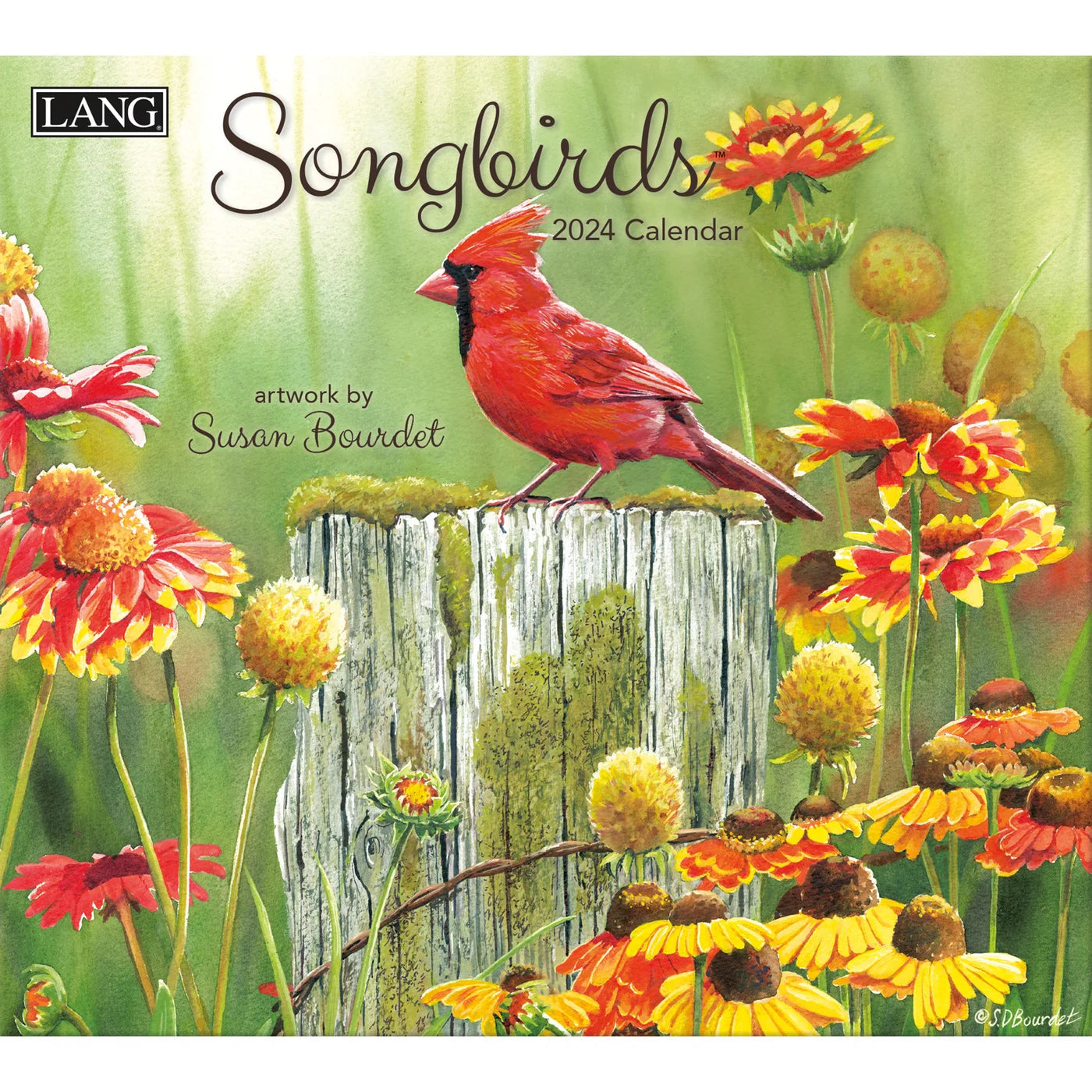 2024 LANG Songbirds By Susan Bourdet - Deluxe Wall Calendar
