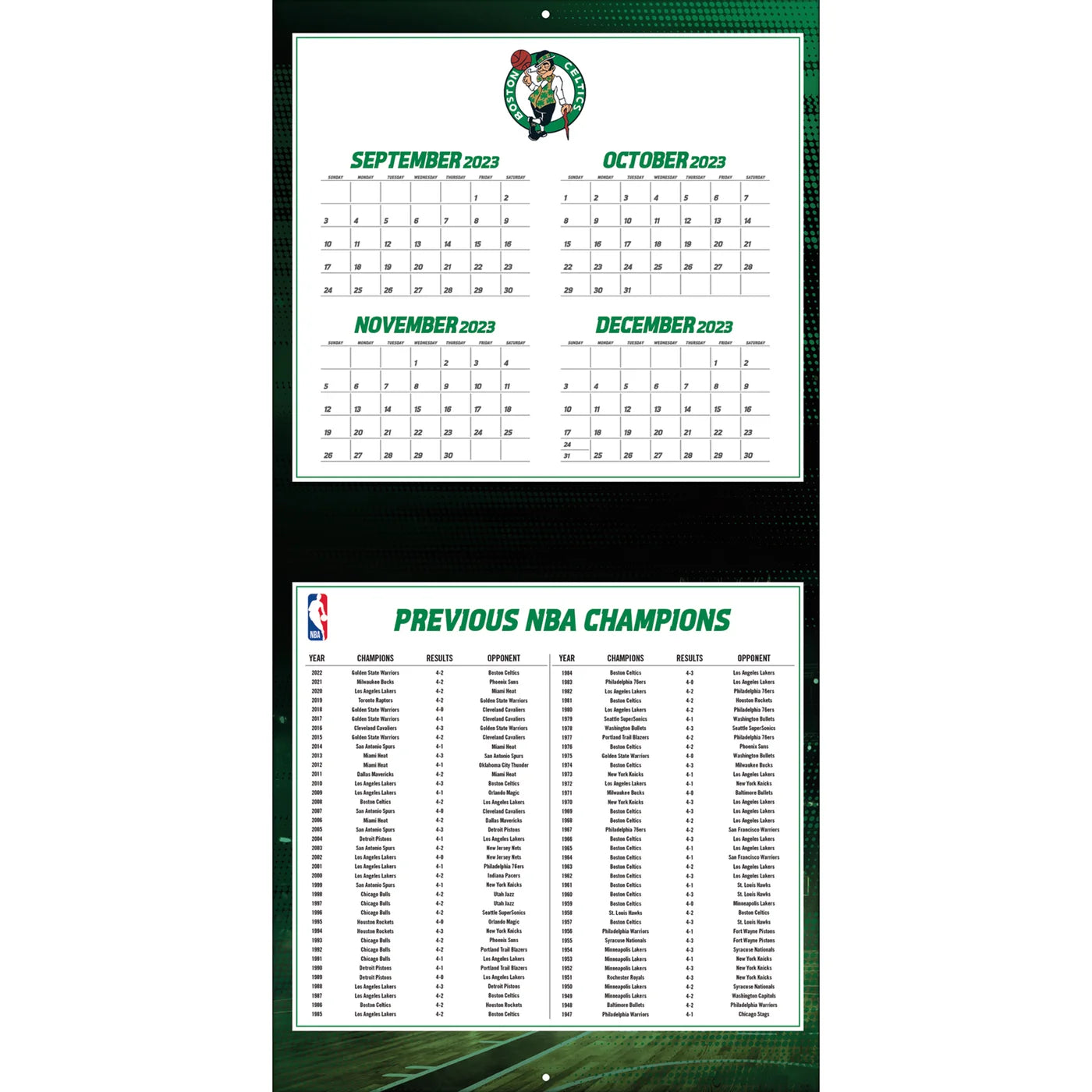 2024 Boston Celtics Square Wall Calendar Sports Calendars by LANG