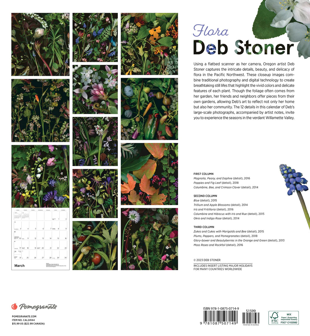 2024 Deb Stoner Flora Square Wall Calendar