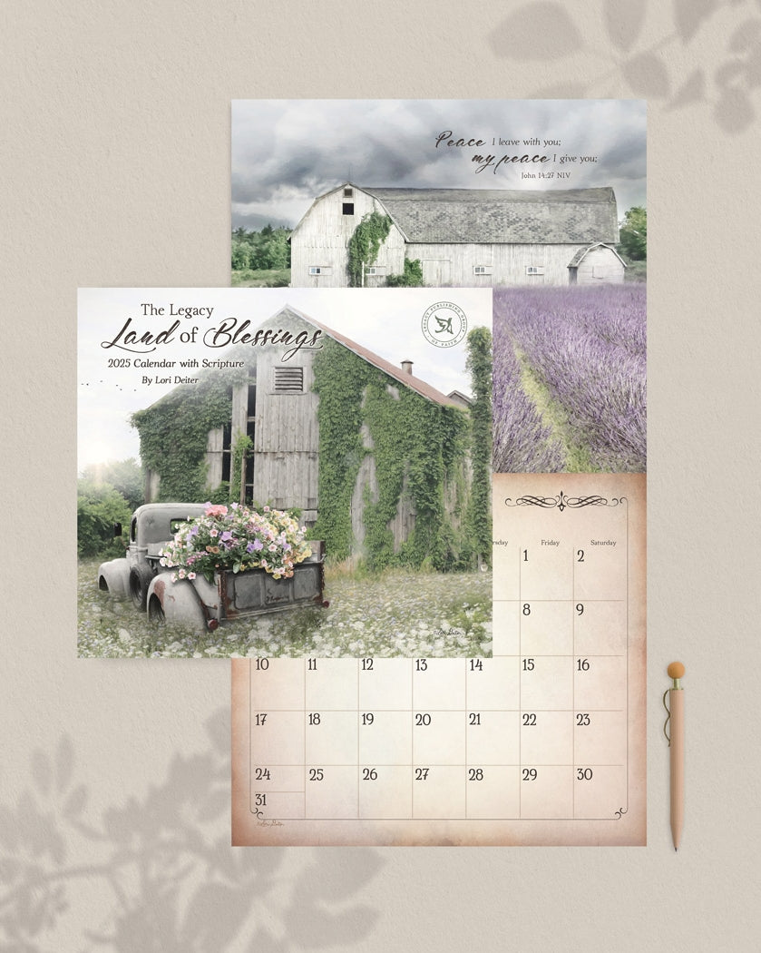 2025 Legacy Land Of Blessings - Scripture - Deluxe Wall Calendar