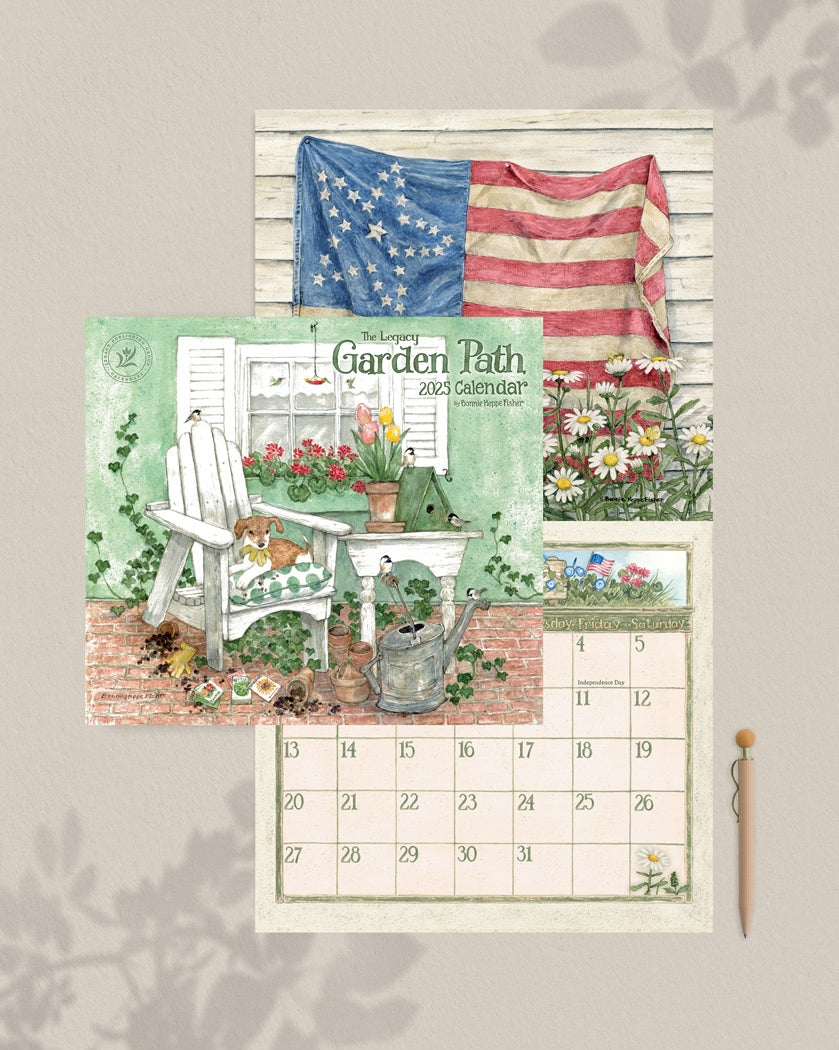 2025 Legacy Garden Path - Deluxe Wall Calendar