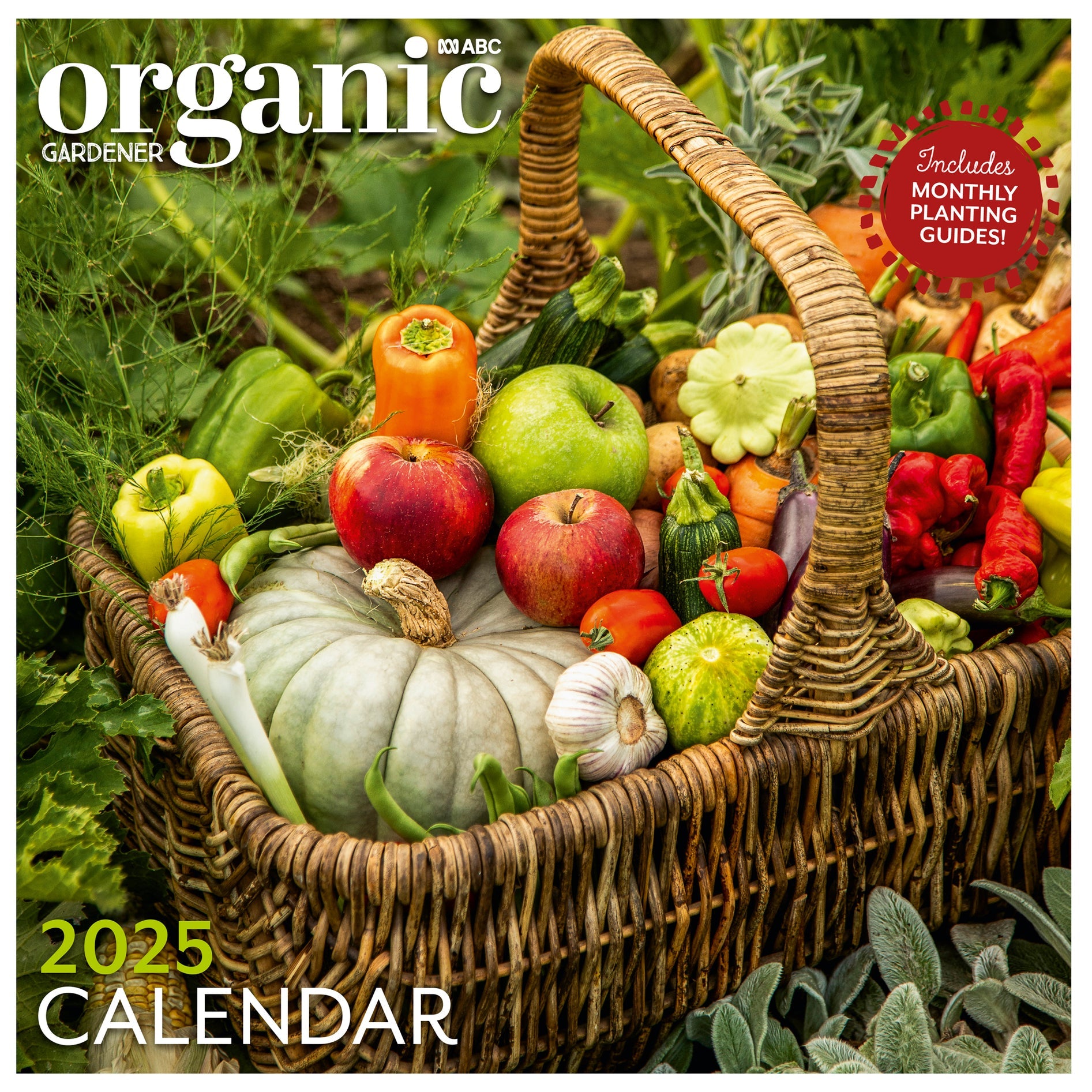 2025 ABC Organic Gardener - Square Wall Calendar