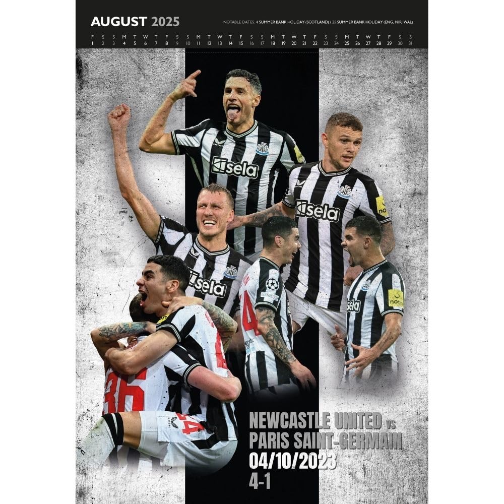 2025 Newcastle United Fc - A3 Deluxe Wall Calendar