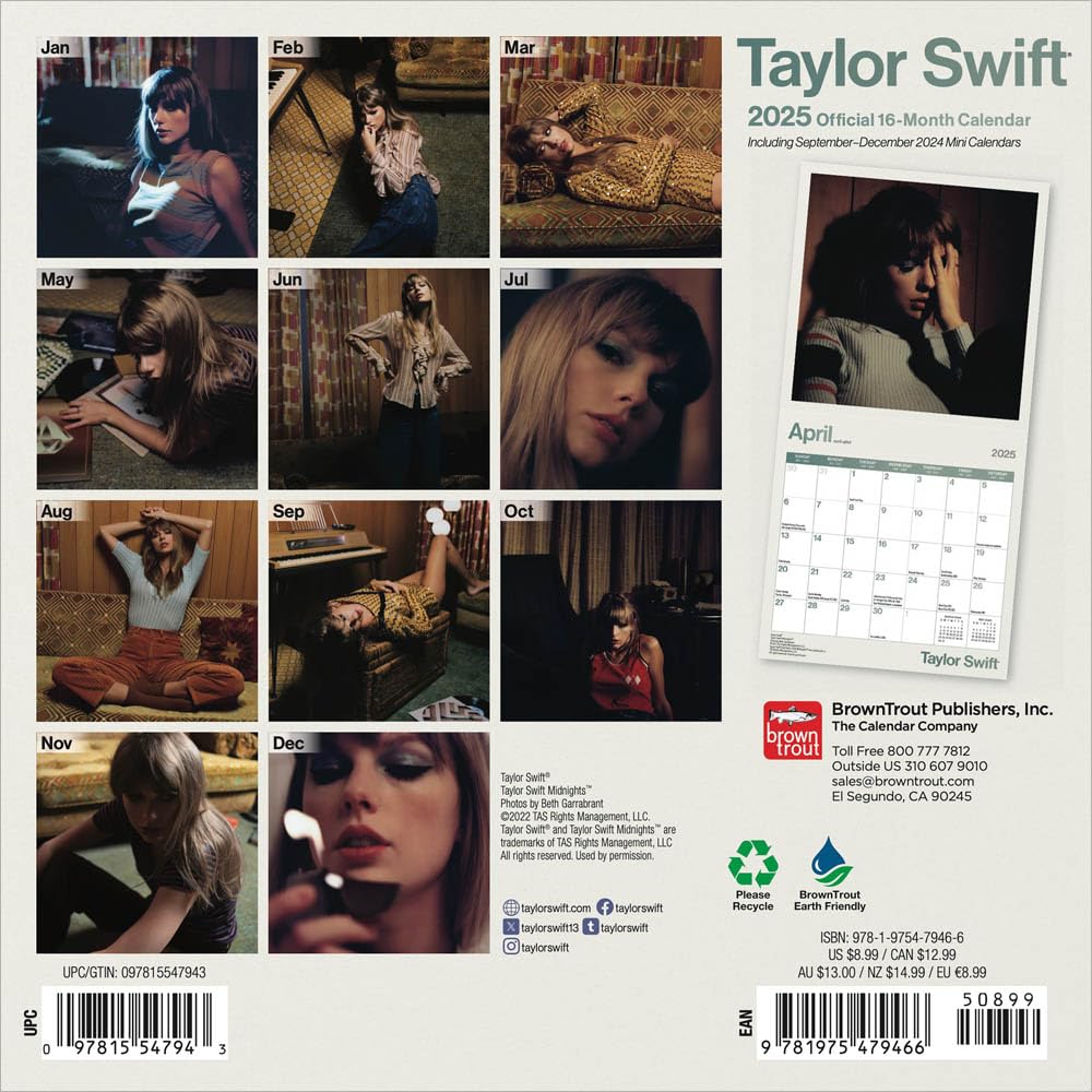 2025 Taylor Swift - Mini Wall Calendar