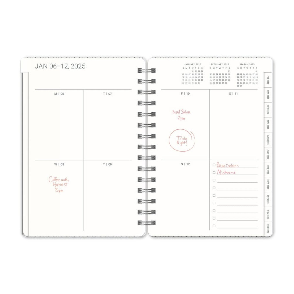 2025 Oxford Blue - Agatha Monthly And Weekly Dairy/Planner