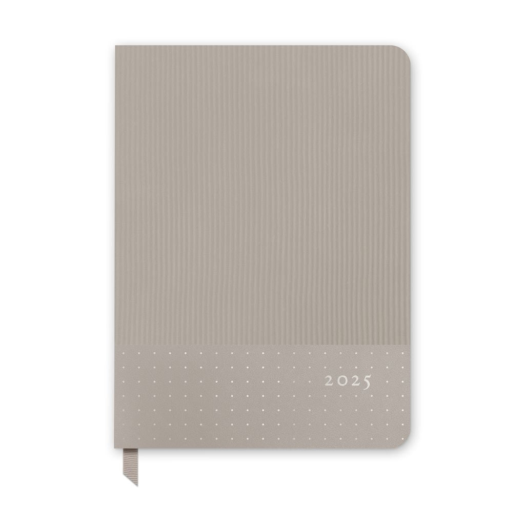 2025 Dots on Dove Gray - Large Dual-Textured Weekly & Monthly Diary/Planner