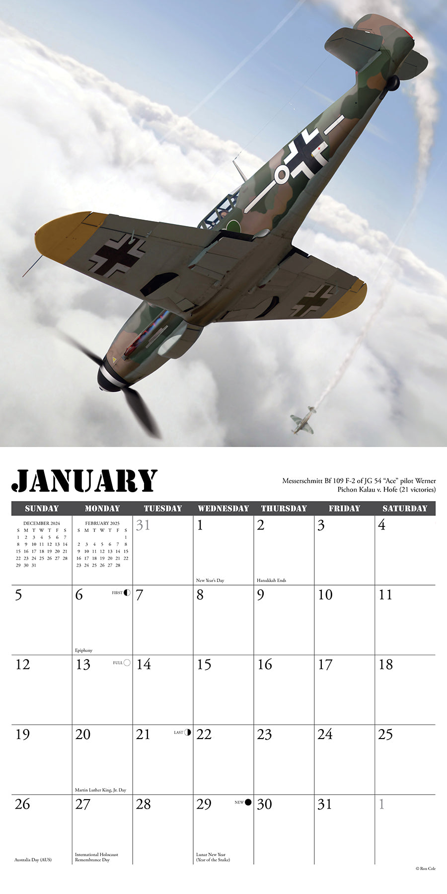 2025 Warbirds of WWII - Square Wall Calendar