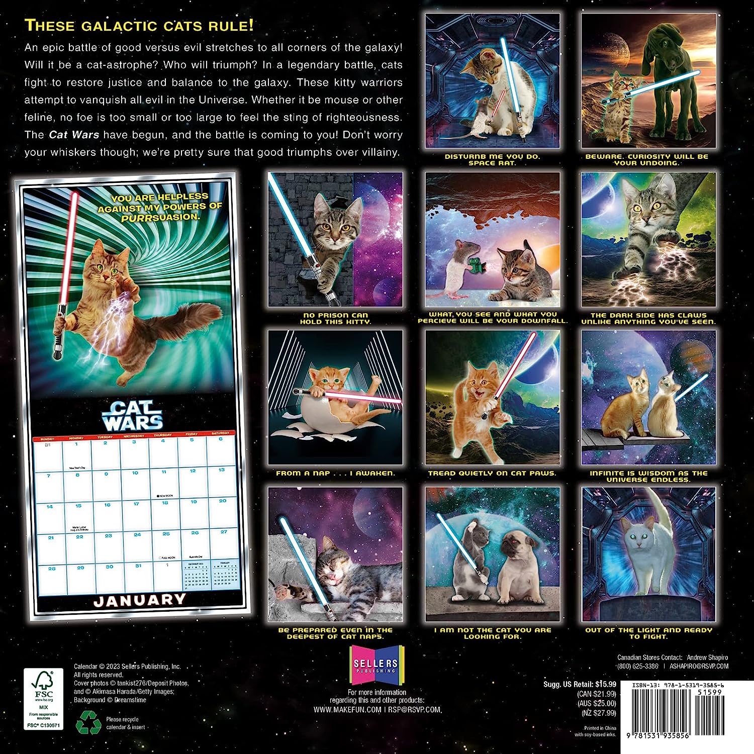 2024 Cat Wars - Square Wall Calendar  SOLD OUT