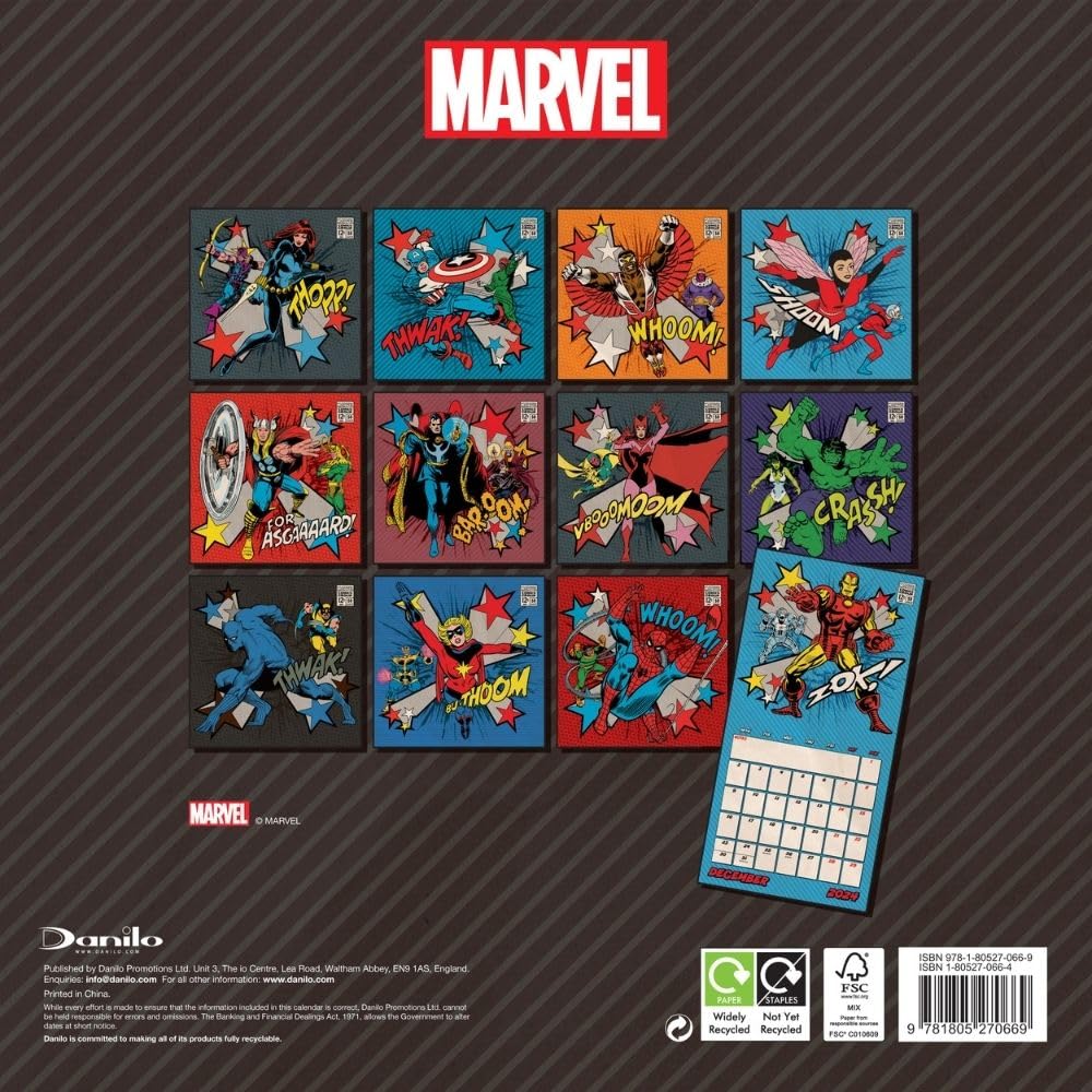 2024 Marvel Comics - Square Wall Calendar  SOLD OUT