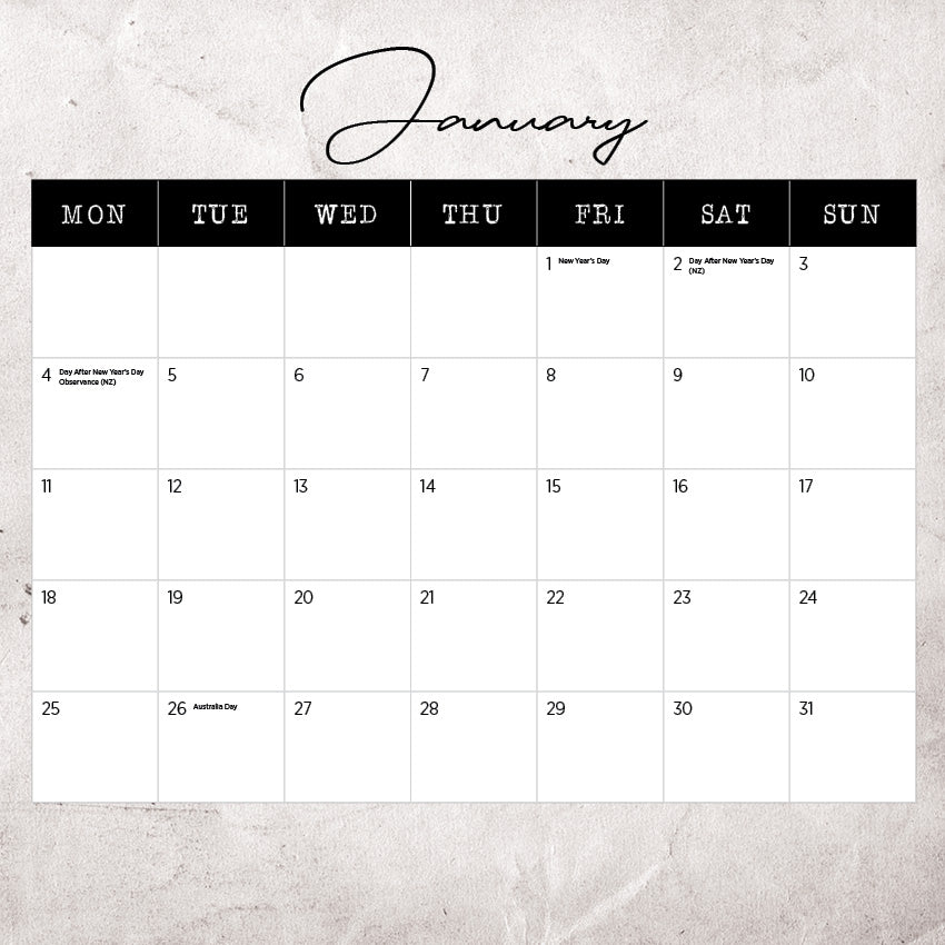 2027 19th Century England  - Square Wall Calendar