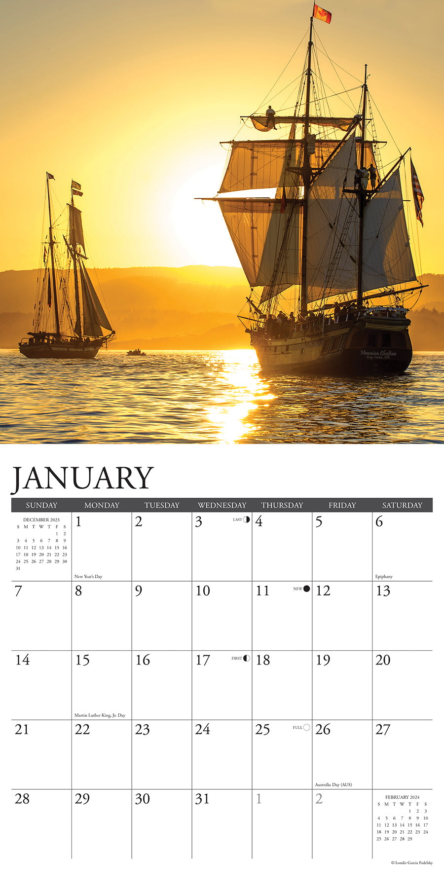 2024 Tall Ships (by Willow Creek) - Square Wall Calendar