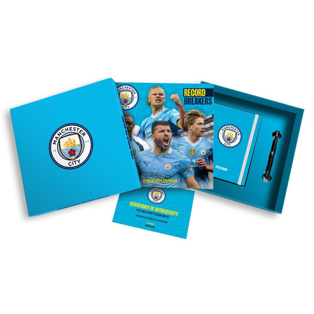 2025 Manchester City - Calendar & Diary Musical Gift Box Set