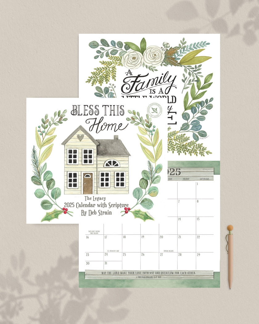 2025 Legacy Bless This House - Deluxe Wall Calendar