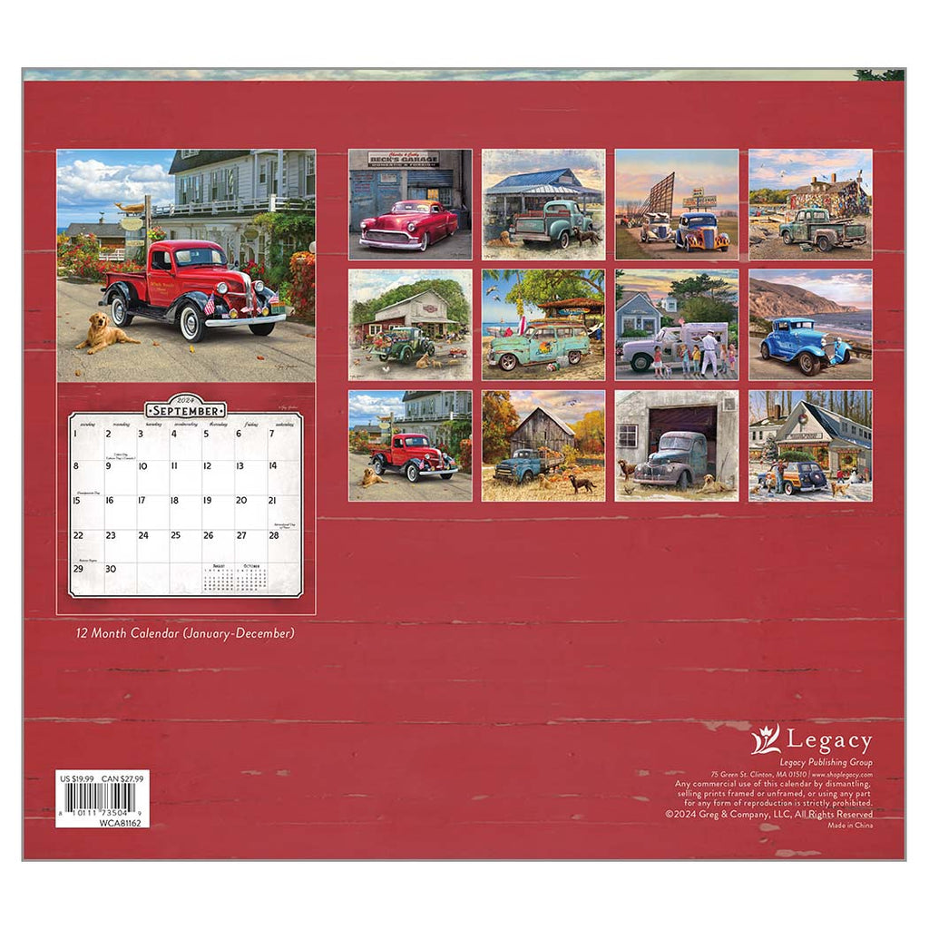 2024 Legacy Nostalgic Main Street Deluxe Wall Calendar Sceneries
