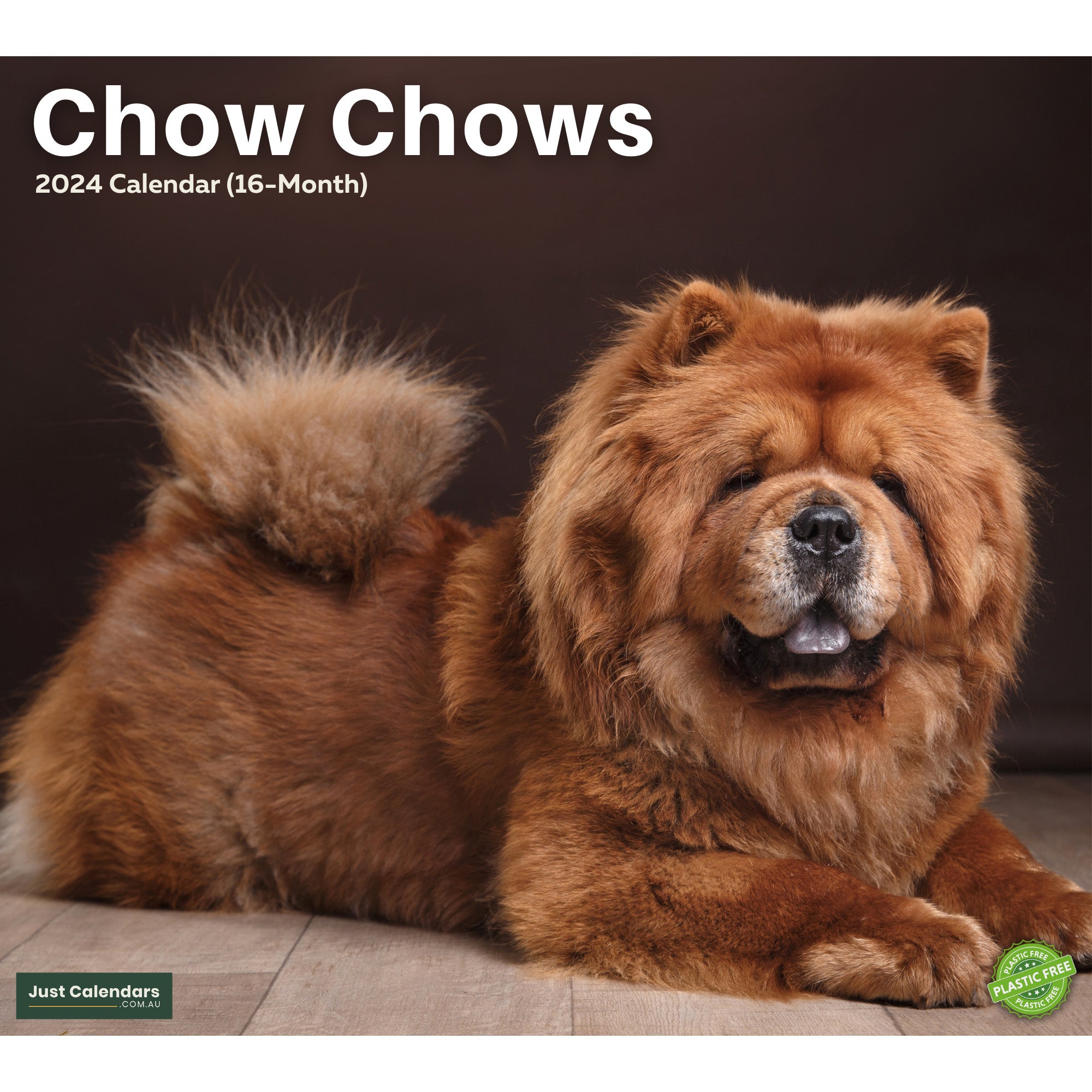 2024 Chow Chows Dogs & Puppies - Deluxe Wall Calendar by Just Calendars - 16 Month - Plastic Free