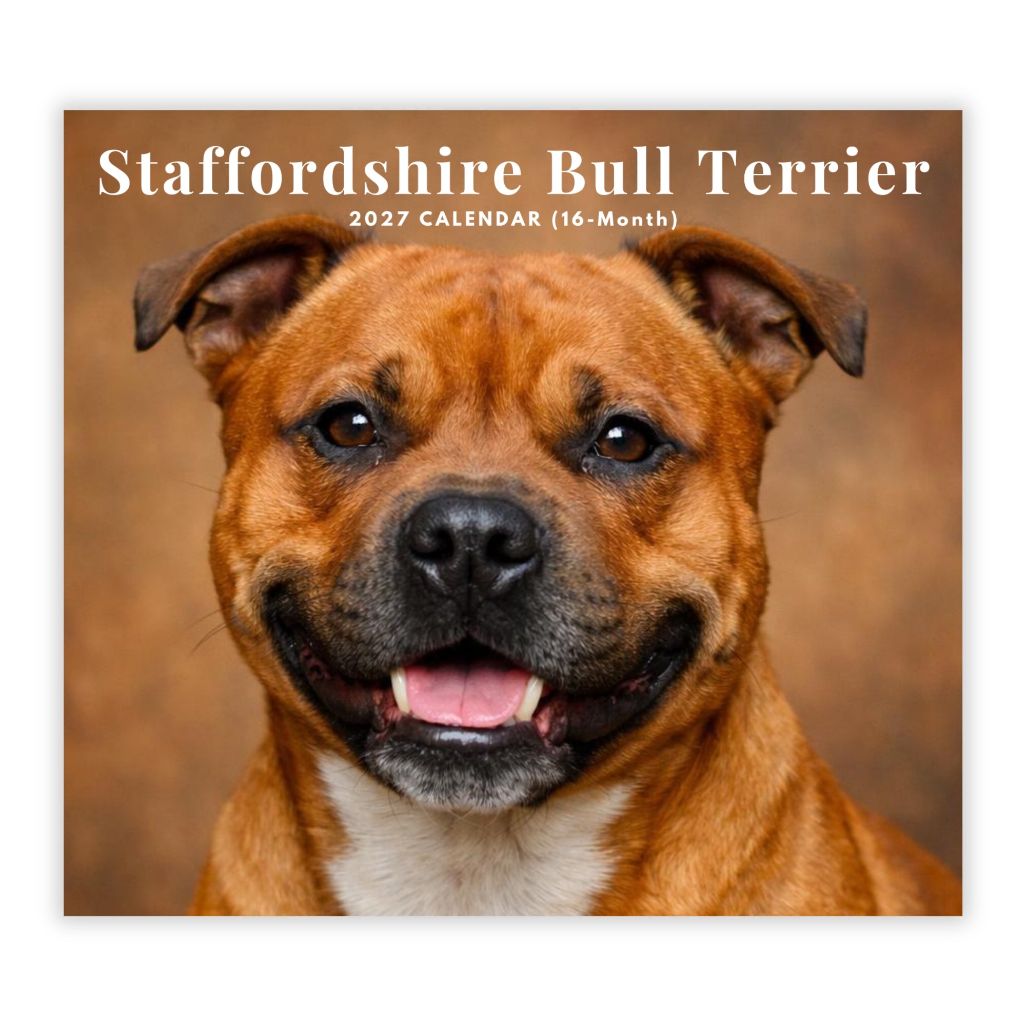 2027 Staffordshire Bull Terrier - Deluxe Wall Calendar