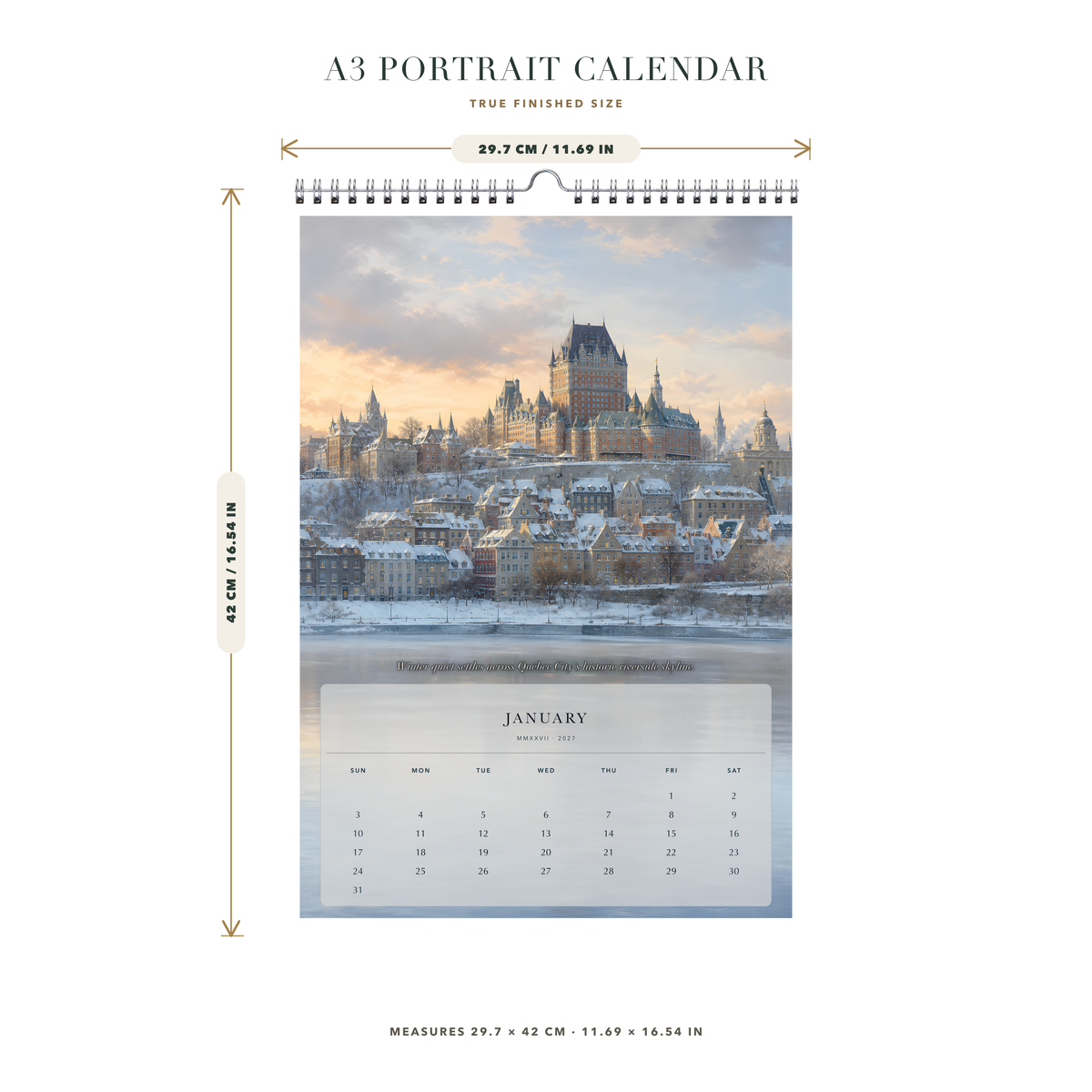 2027 Canada (The Grand Canvas Collection) - A3 Wall Calendar - Image 08