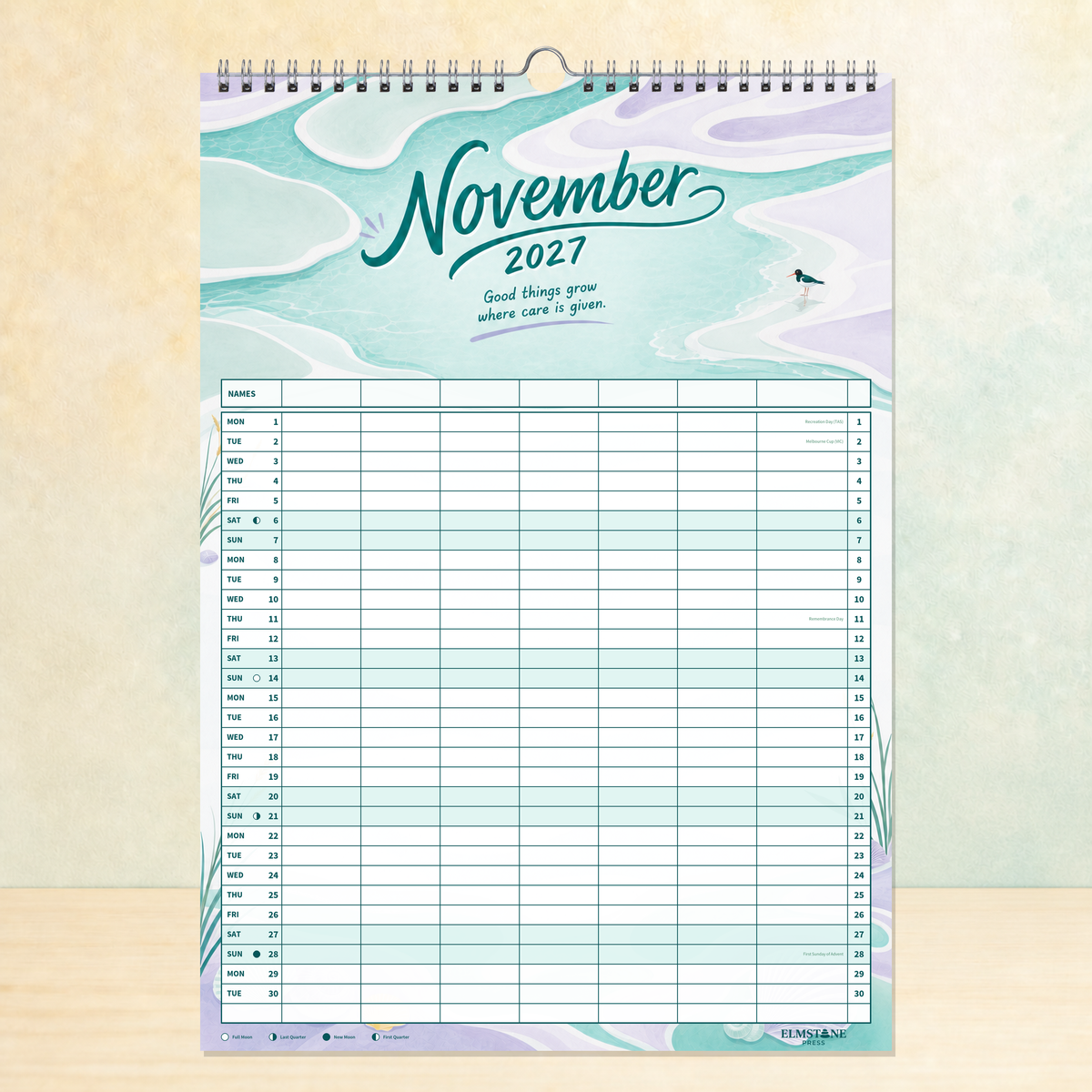 2027 Coast & Canopy - ONE BIG US A3 Australian Family Organiser Calendar - Image 11