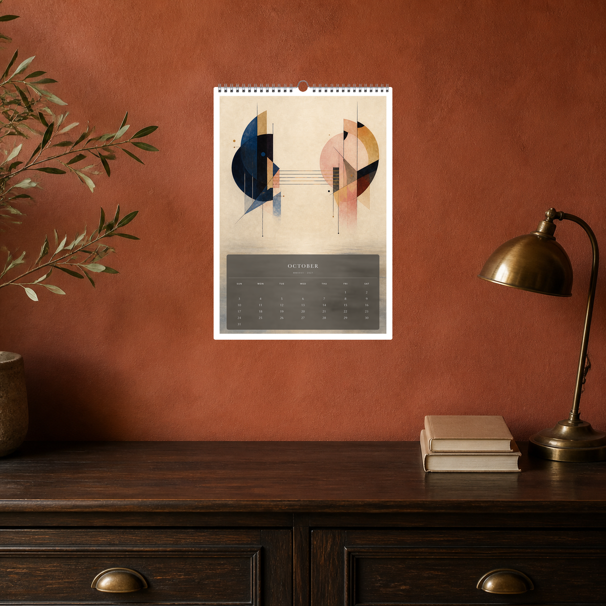 2027 Colour Symphonies (The Reimagined Collection - Inspired By Wassily Kandinsky) - A3 Wall Calendar - Image 06