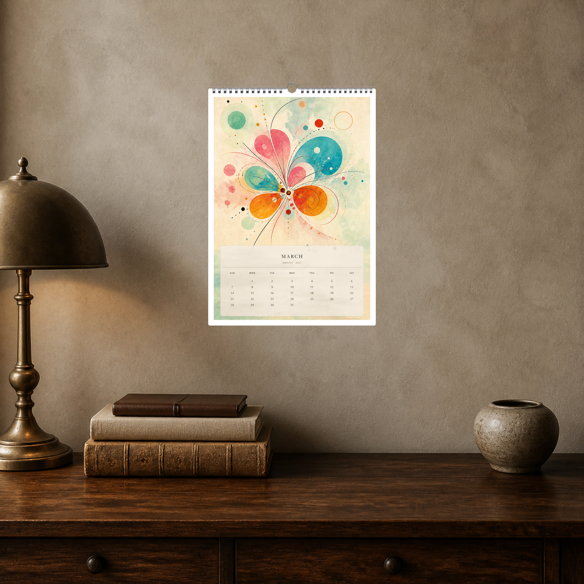 2027 Colour Symphonies (The Reimagined Collection - Inspired By Wassily Kandinsky) - A3 Wall Calendar - Image 09