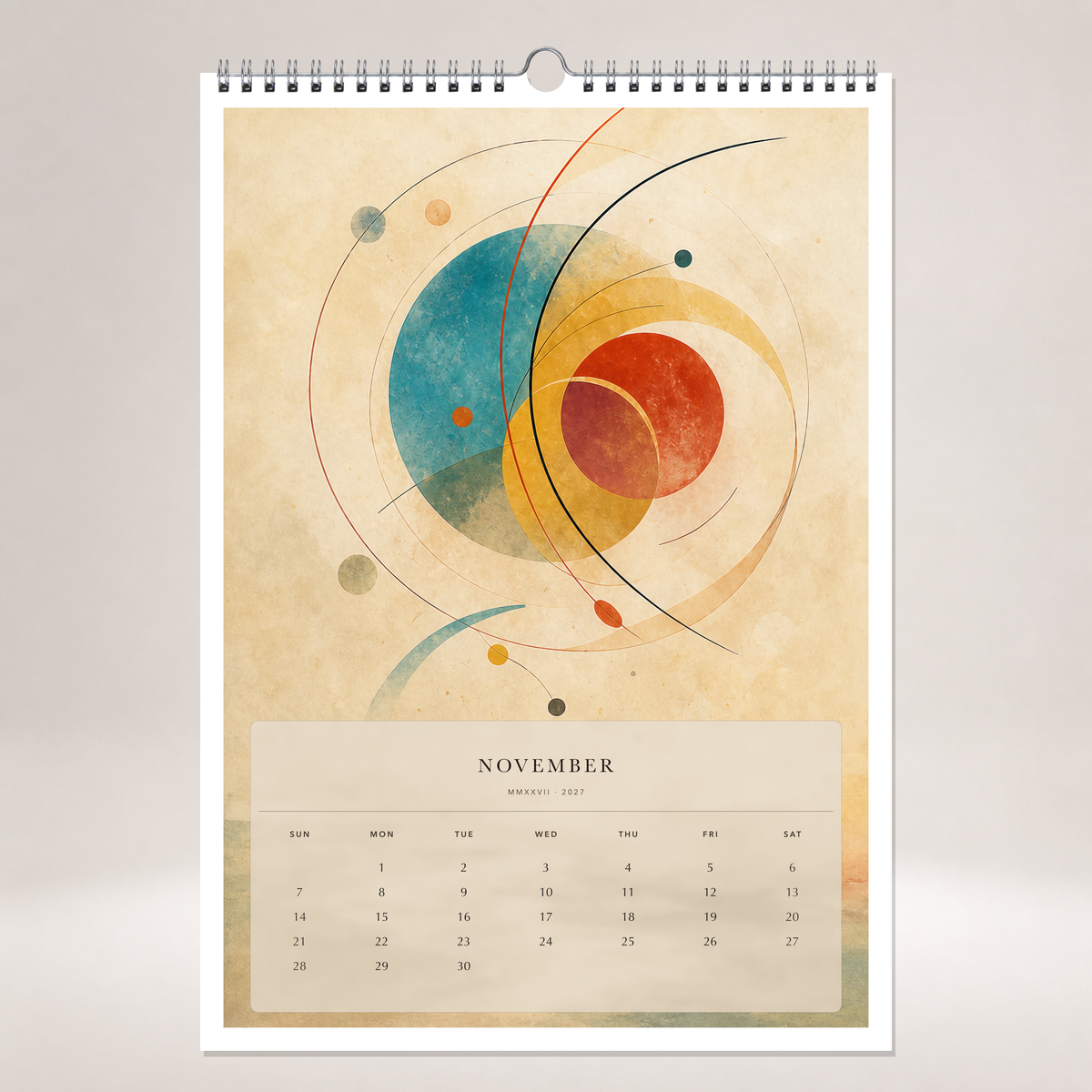 2027 Colour Symphonies (The Reimagined Collection - Inspired By Wassily Kandinsky) - A3 Wall Calendar - Image 11