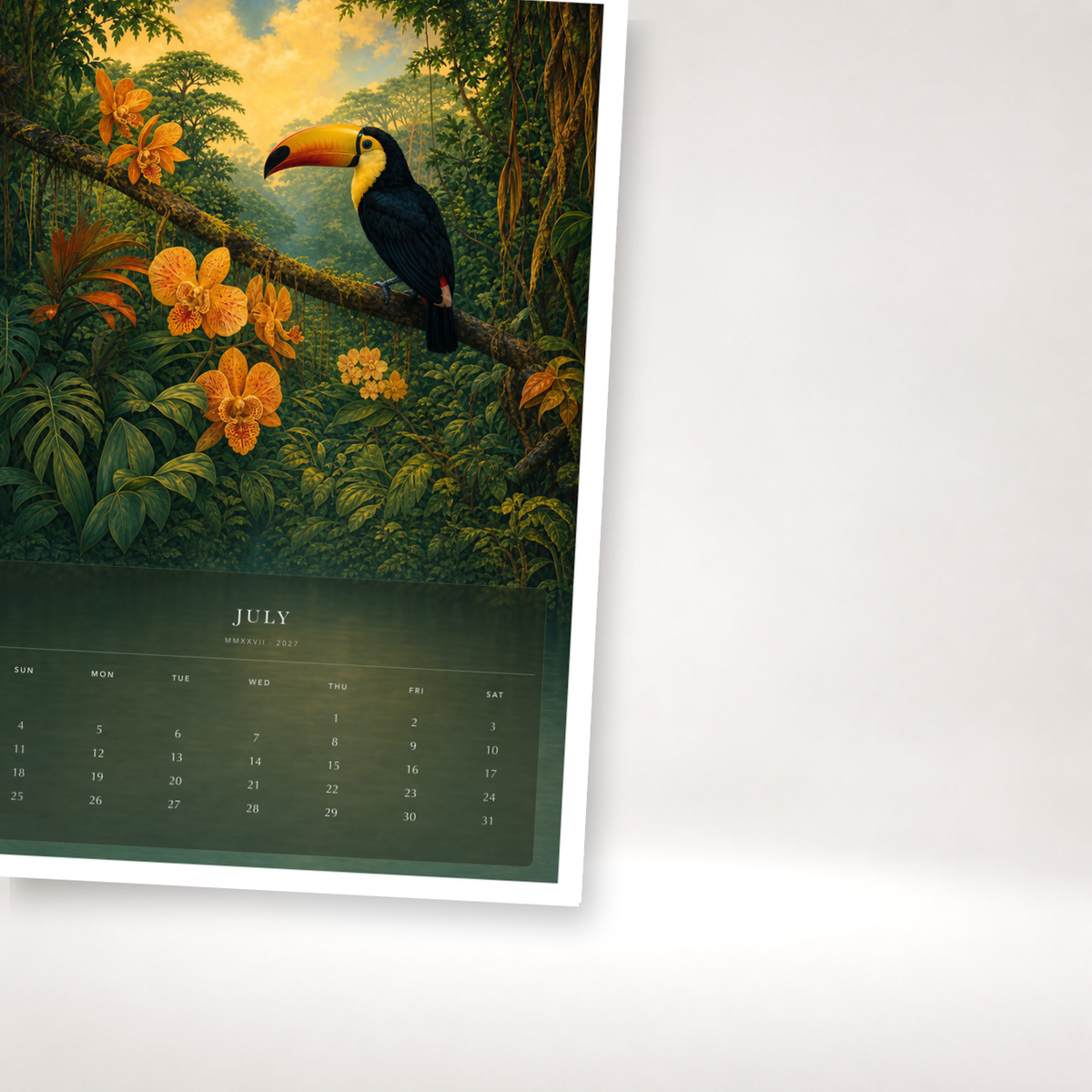 2027 Dream Jungles (The Reimagined Collection - Inspired By Henri Rousseau) - A3 Wall Calendar - Image 07