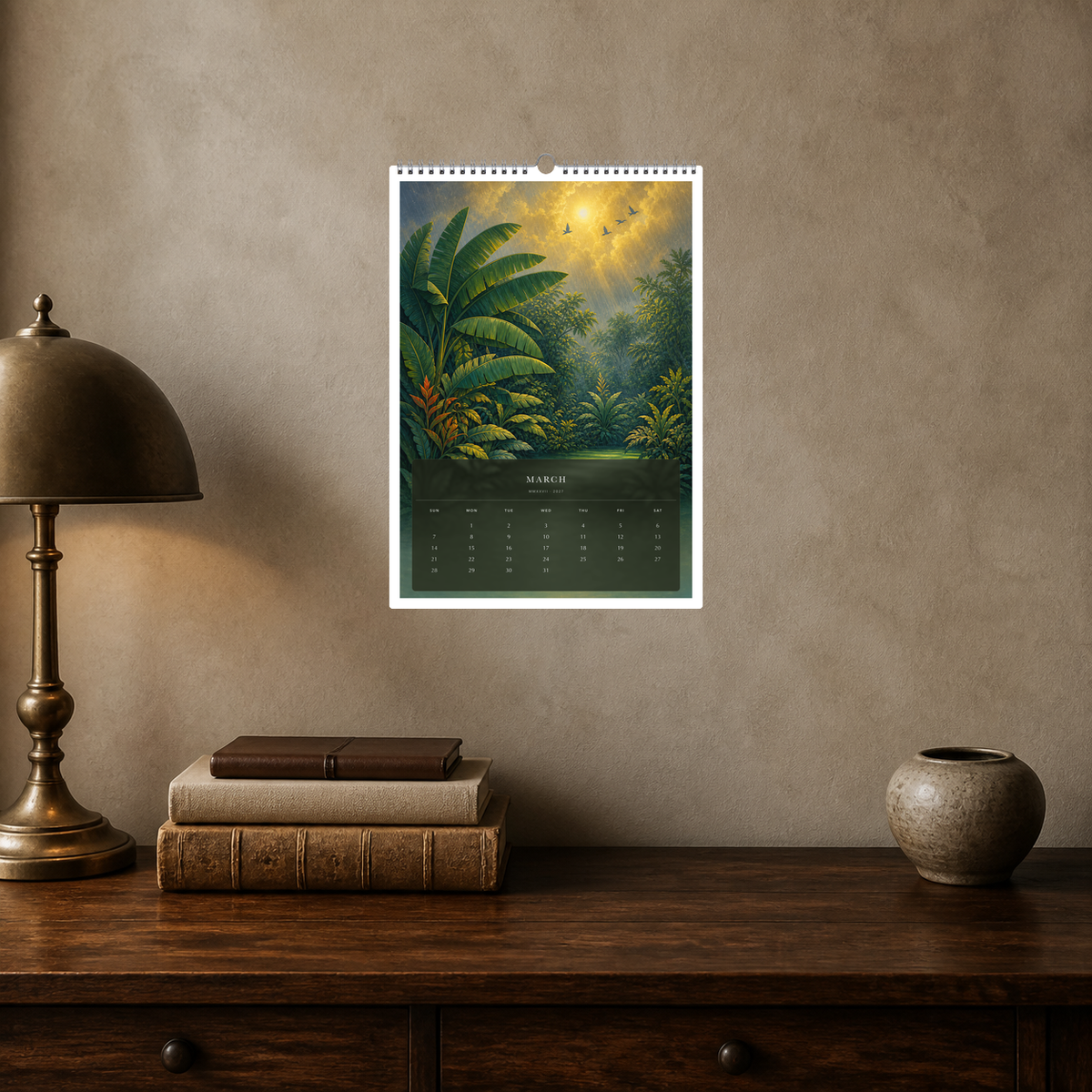 2027 Dream Jungles (The Reimagined Collection - Inspired By Henri Rousseau) - A3 Wall Calendar - Image 09