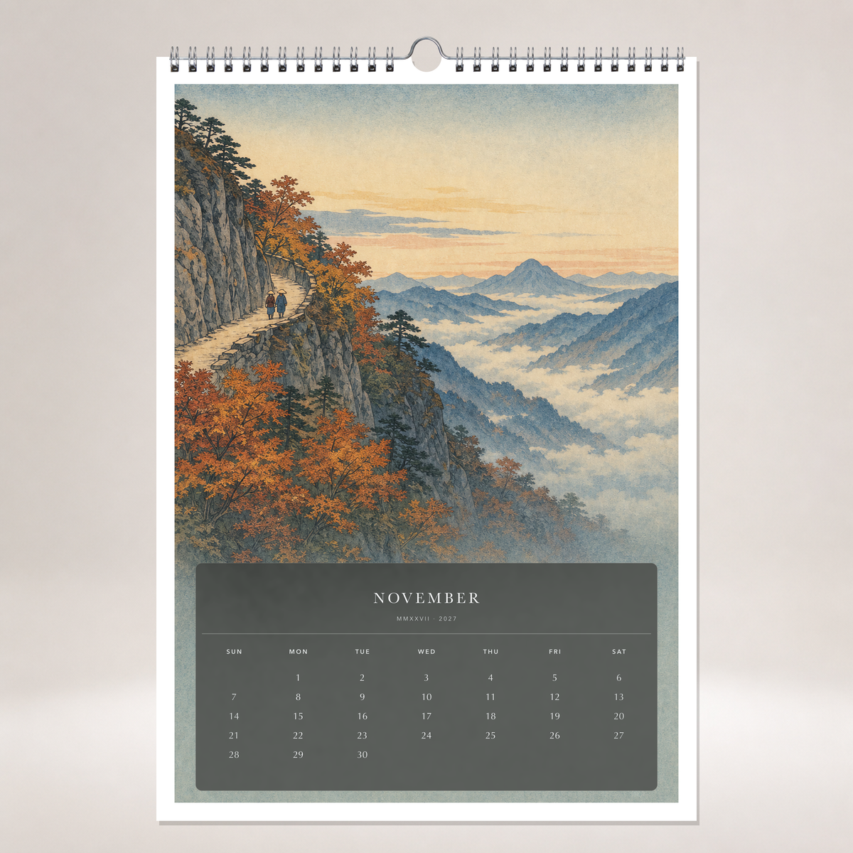 2027 Earth & Sky (The Reimagined Collection - Inspired By Katsushika Hokusai) - A3 Wall Calendar - Image 11