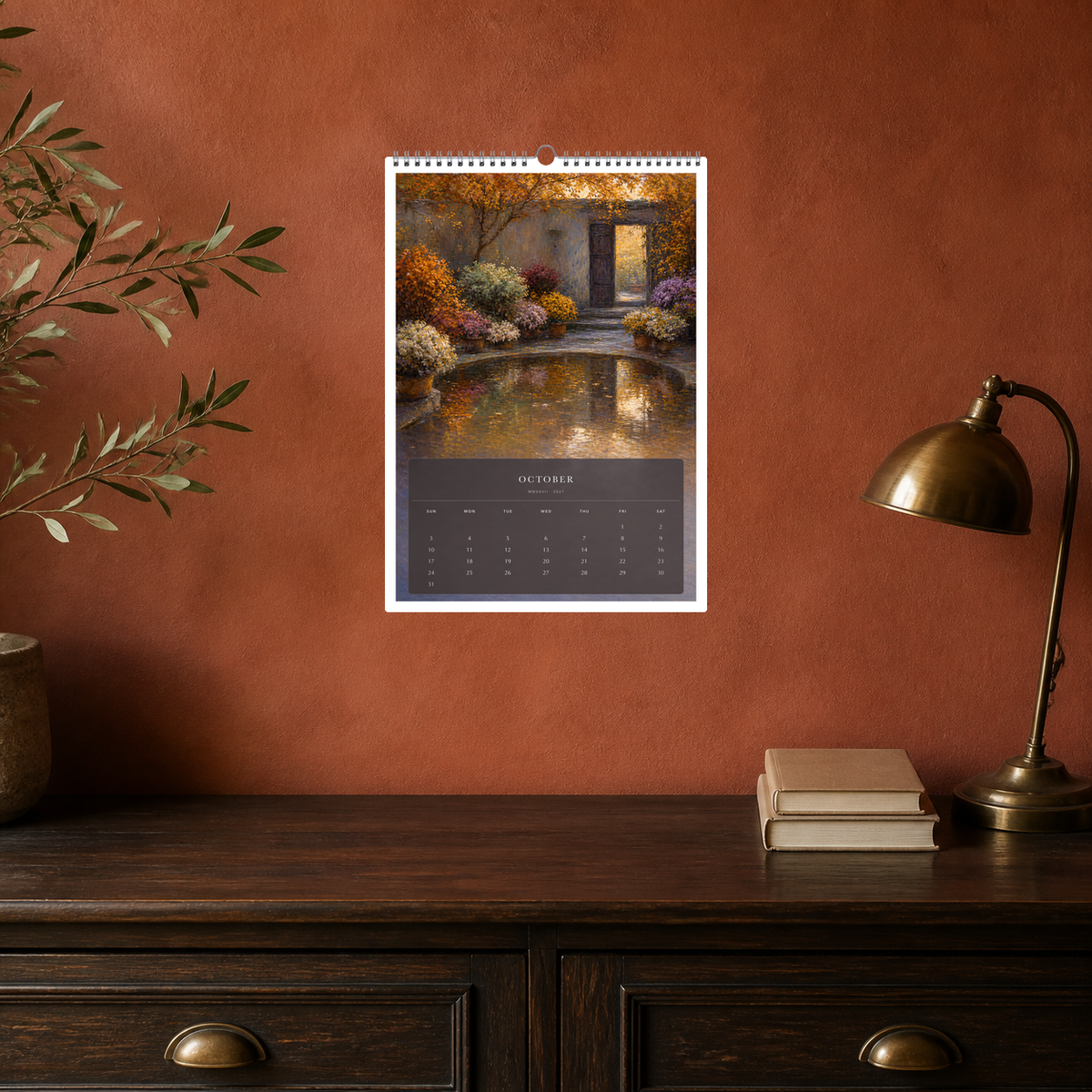 2027 Gardens of Light (The Reimagined Collection - Inspired By Claude Monet) - A3 Wall Calendar - Image 06