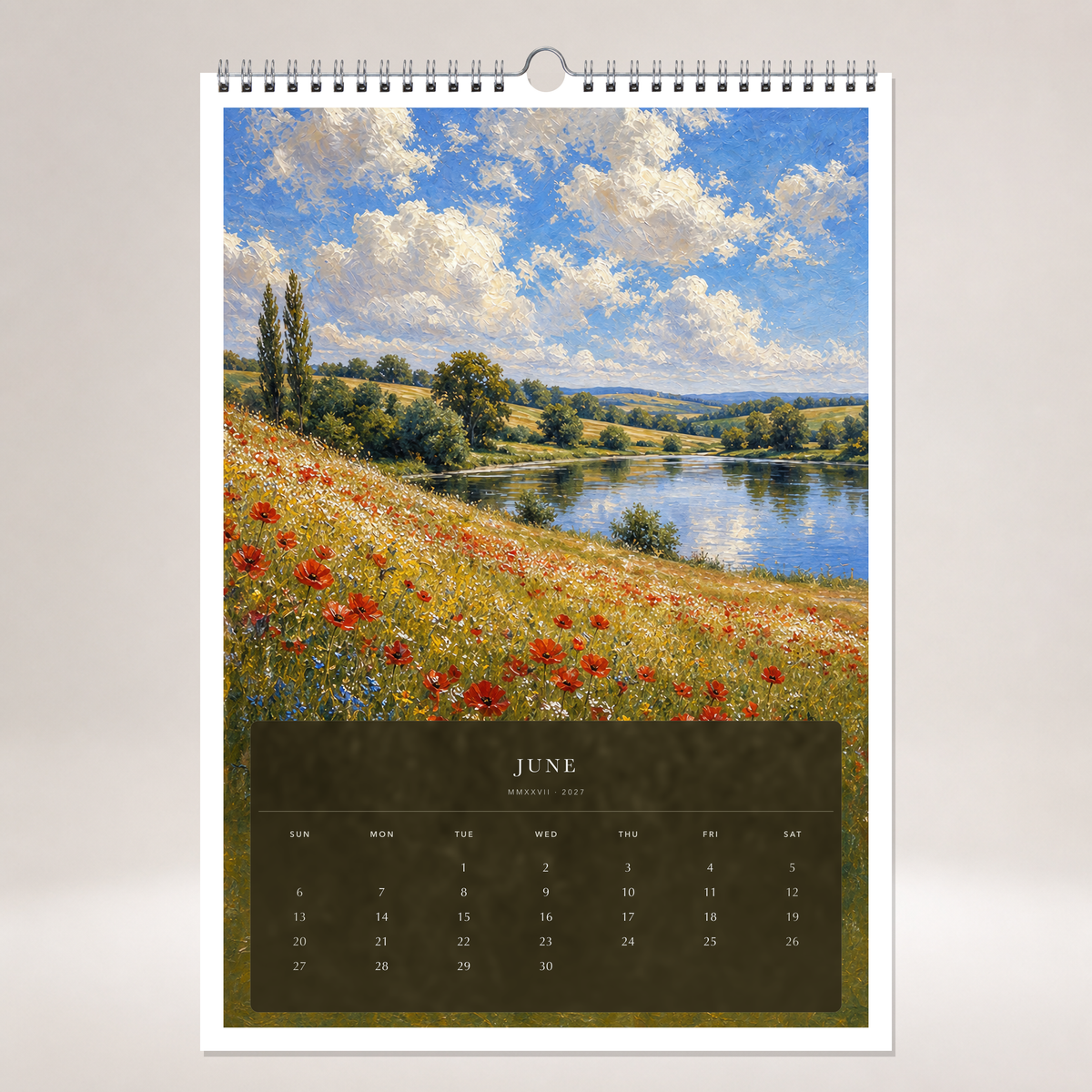 2027 Gardens of Light (The Reimagined Collection - Inspired By Claude Monet) - A3 Wall Calendar - Image 10