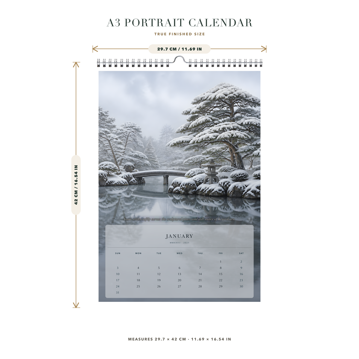2027 Japan (The Grand Canvas Collection) - A3 Wall Calendar - Image 08