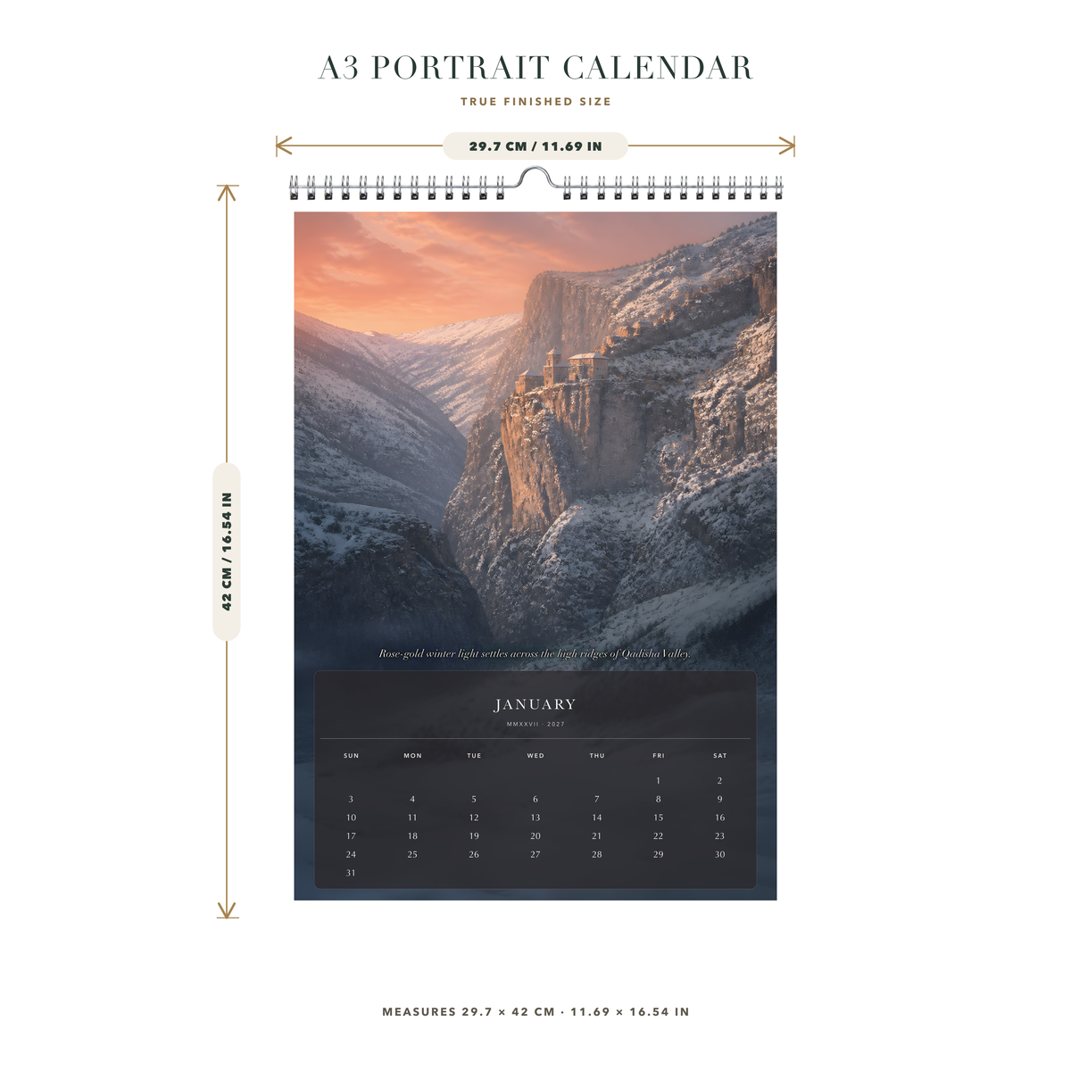 2027 Lebanon (The Grand Canvas Collection) - A3 Wall Calendar - Image 08
