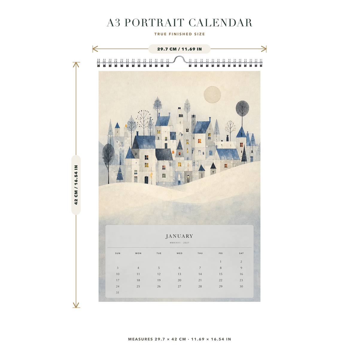 2027 Little Worlds (The Reimagined Collection - Inspired By Paul Klee) - A3 Wall Calendar - Image 08