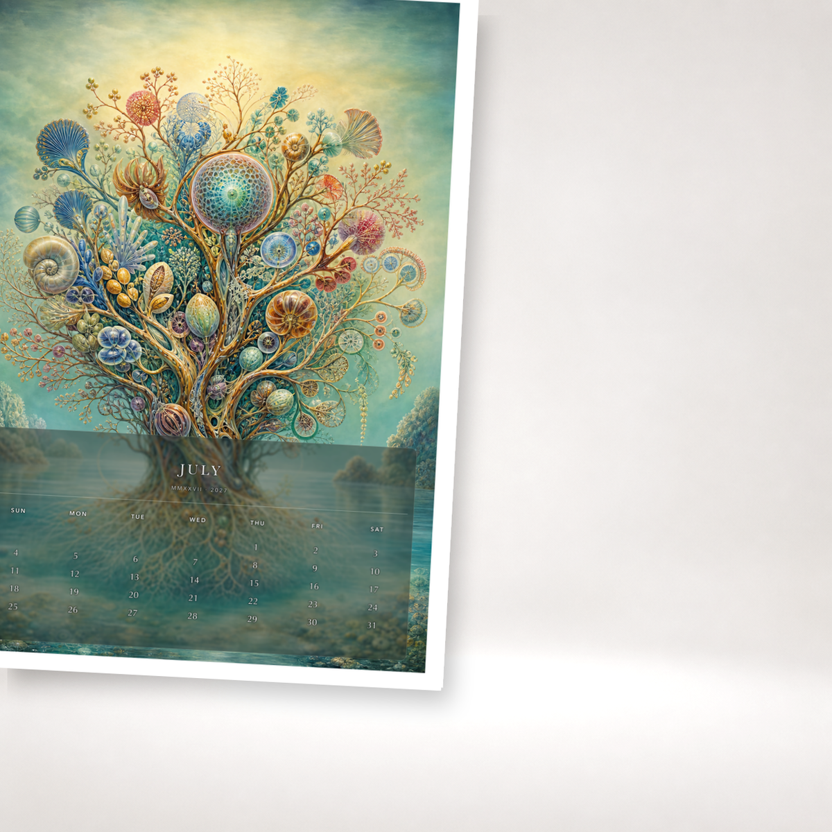 2027 Nature's Geometry (The Reimagined Collection - Inspired By Ernst Haeckel) - A3 Wall Calendar - Image 07