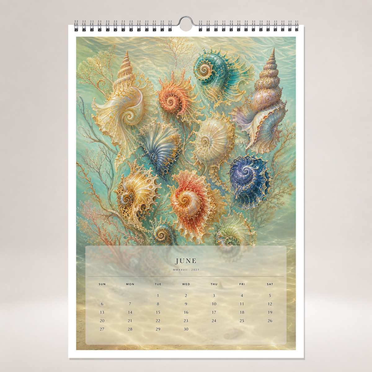 2027 Nature's Geometry (The Reimagined Collection - Inspired By Ernst Haeckel) - A3 Wall Calendar - Image 10