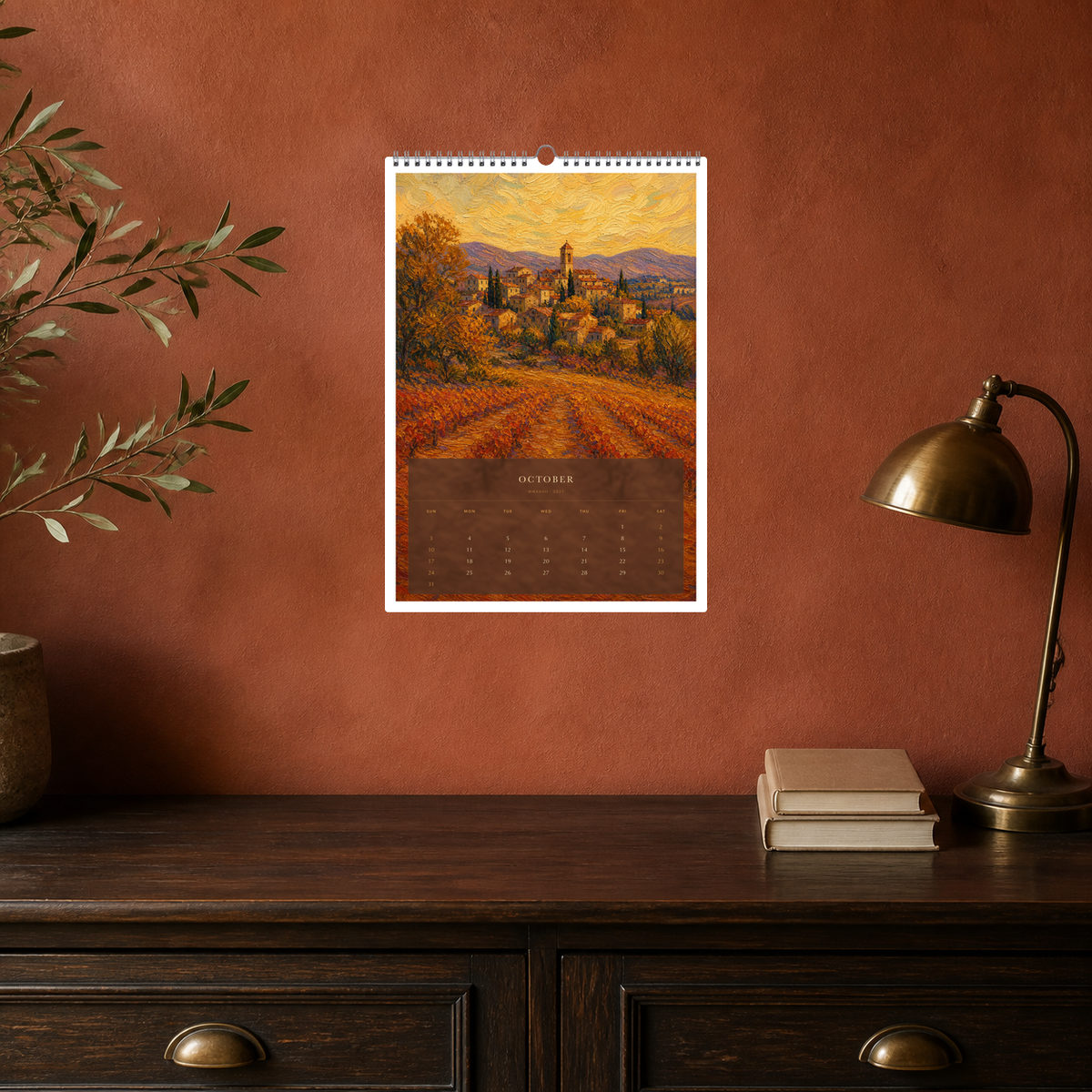 2027 Painted Places (The Reimagined Collection - Inspired By Vincent Van Gogh) - A3 Wall Calendar - Image 06