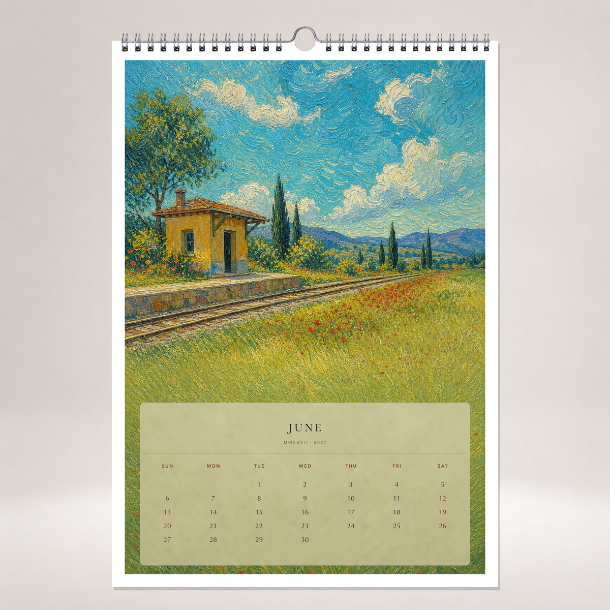 2027 Painted Places (The Reimagined Collection - Inspired By Vincent Van Gogh) - A3 Wall Calendar - Image 10