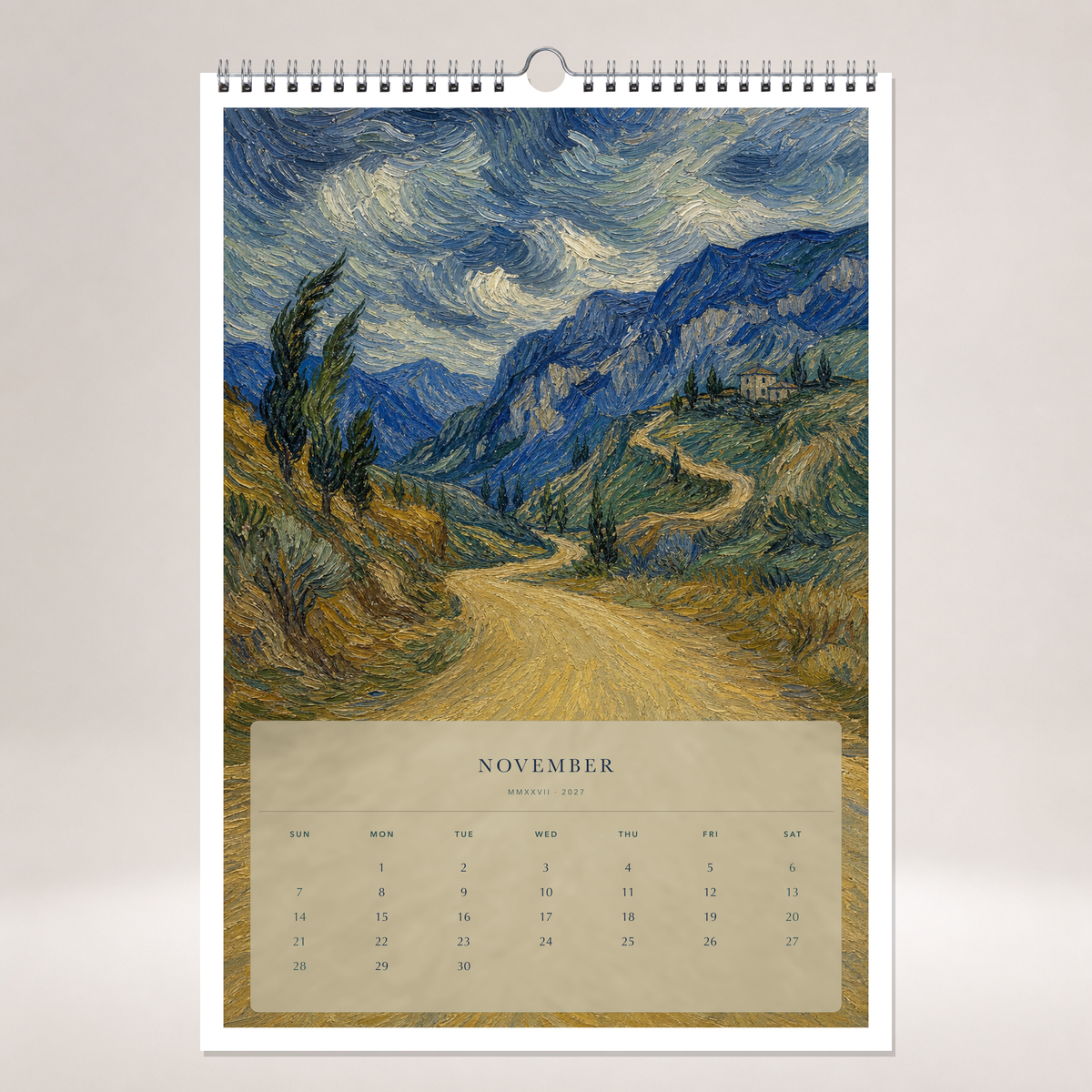 2027 Painted Places (The Reimagined Collection - Inspired By Vincent Van Gogh) - A3 Wall Calendar - Image 11
