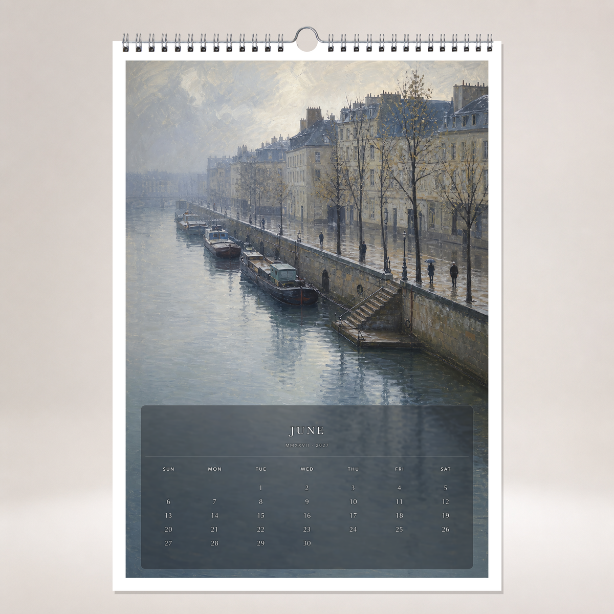 2027 Paris After Rain (The Reimagined Collection - Inspired By Gustave Caillebotte) - A3 Wall Calendar - Image 10