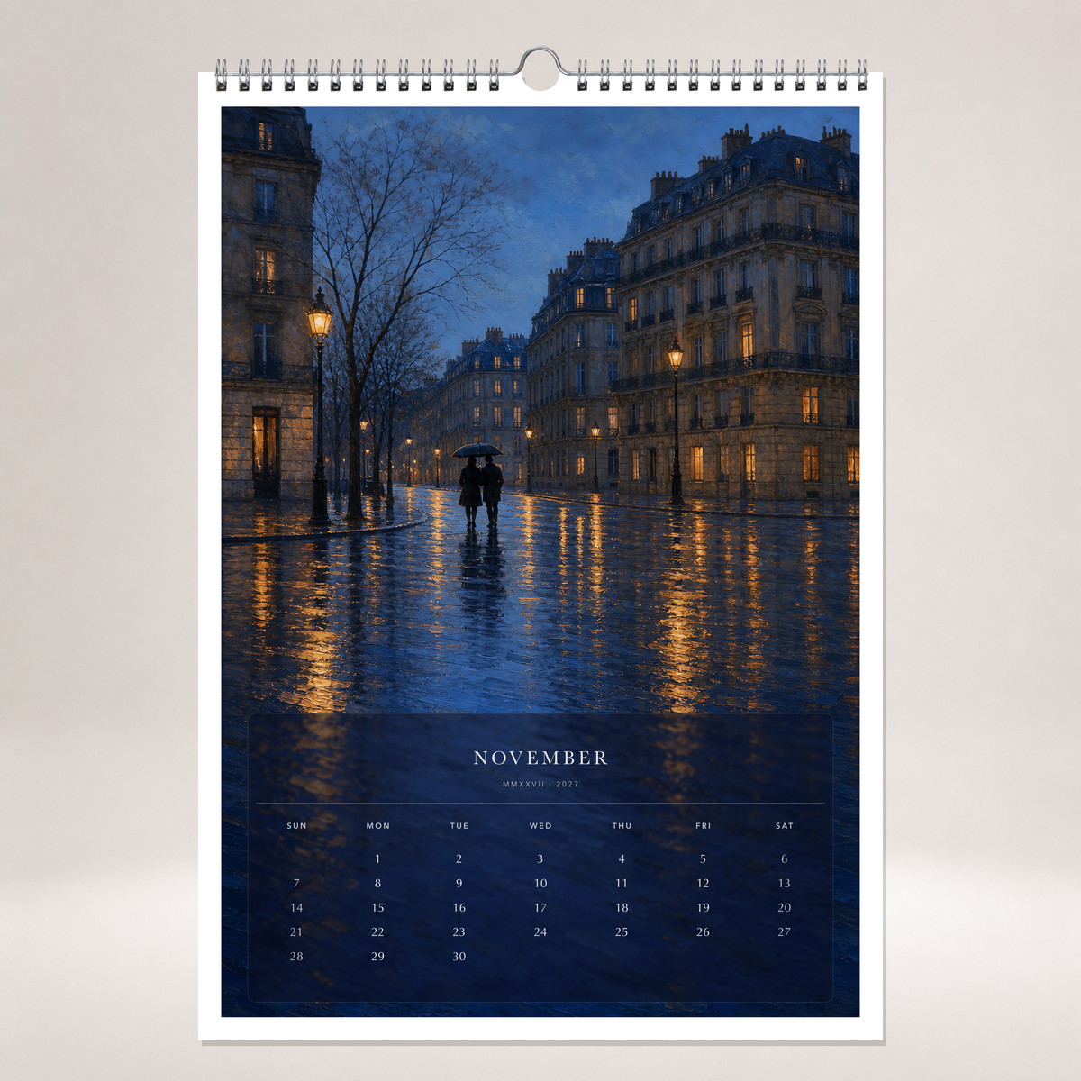 2027 Paris After Rain (The Reimagined Collection - Inspired By Gustave Caillebotte) - A3 Wall Calendar - Image 11