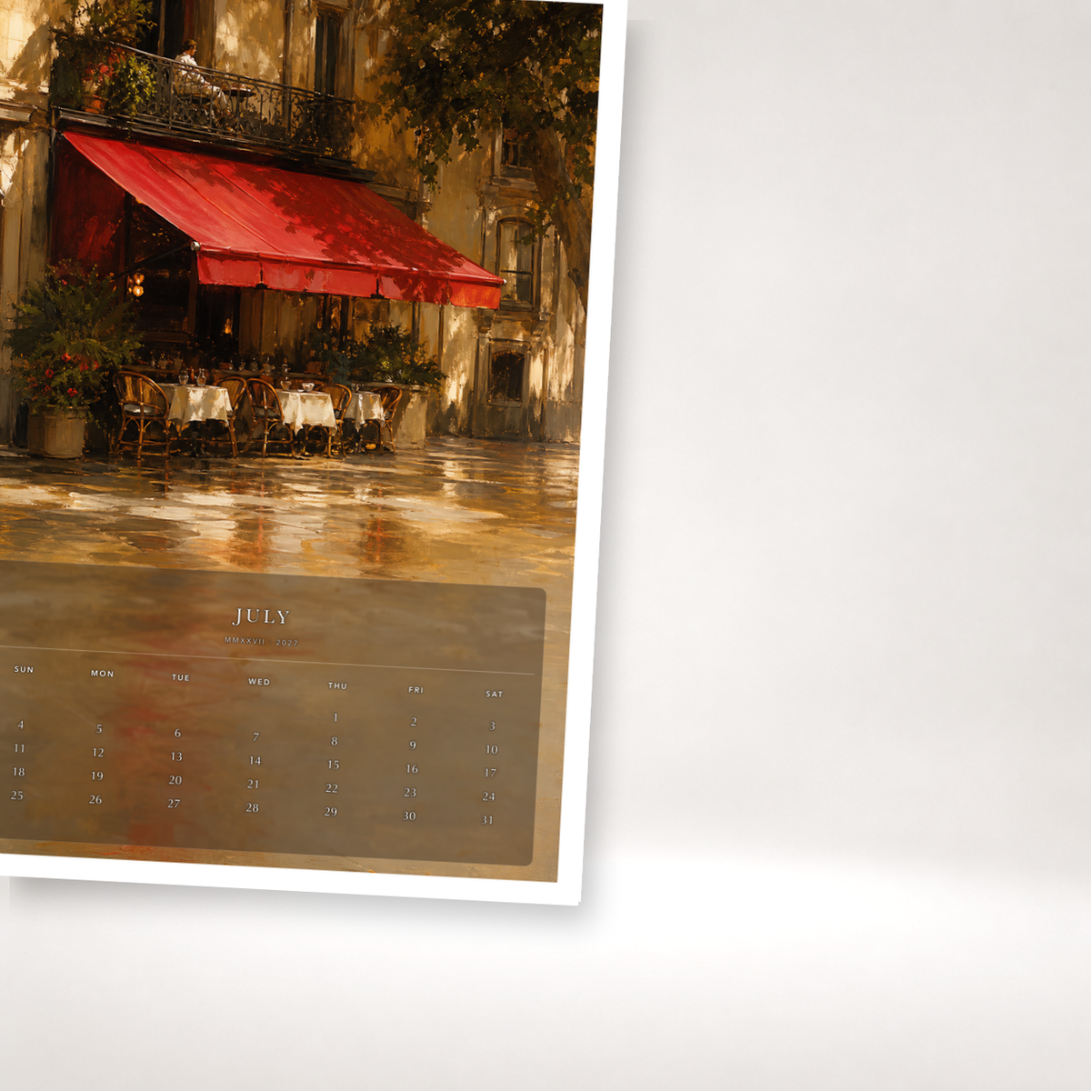 2027 Passages in Light (The Reimagined Collection - Inspired By John Singer Sargent) - A3 Wall Calendar - Image 07