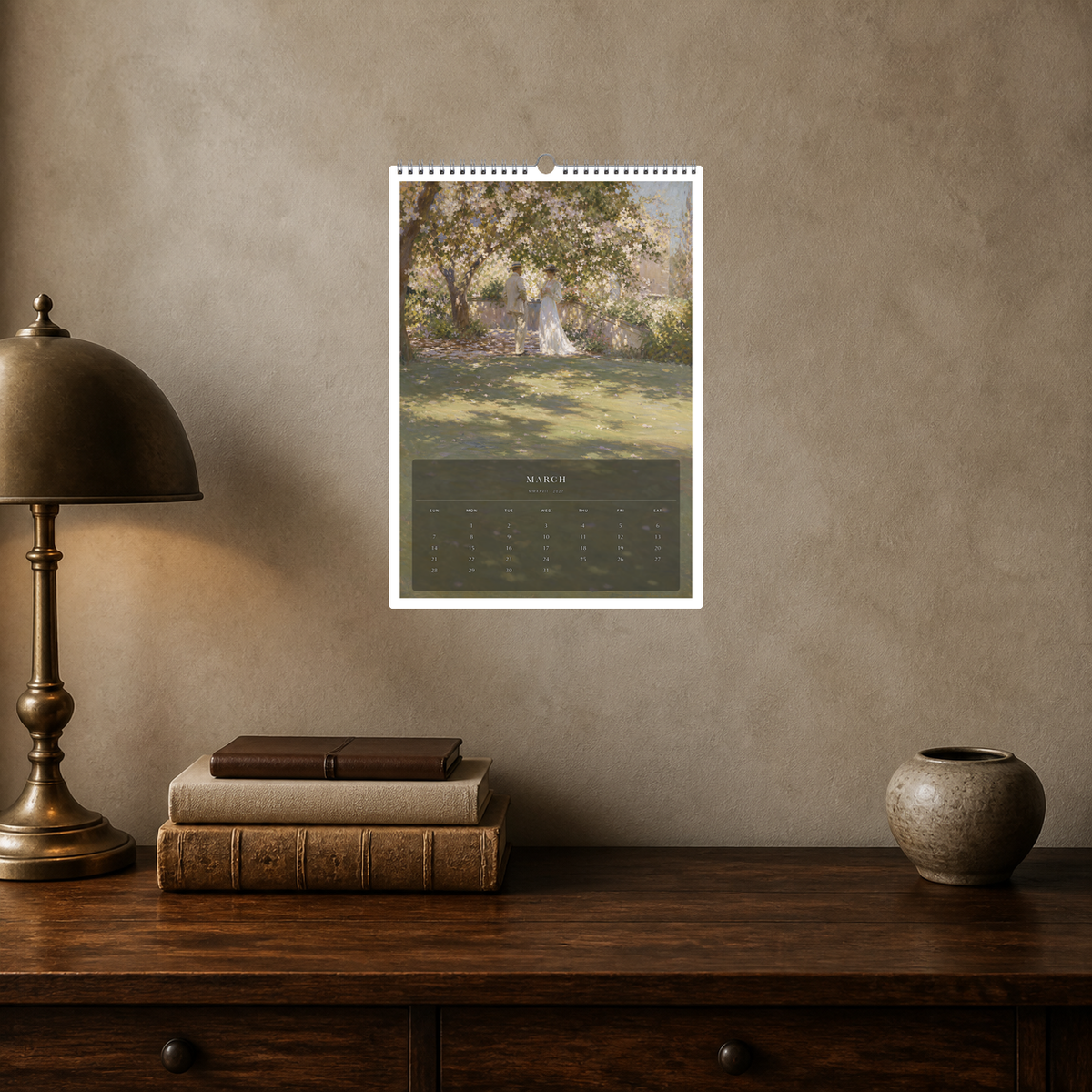 2027 Passages in Light (The Reimagined Collection - Inspired By John Singer Sargent) - A3 Wall Calendar - Image 09