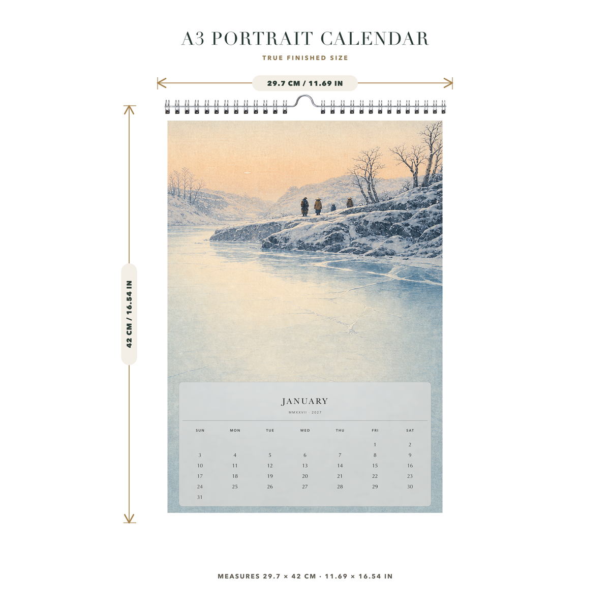 2027 Roads Through the Seasons (The Reimagined Collection - Inspired By Utagawa Hiroshige) - A3 Wall Calendar - Image 08