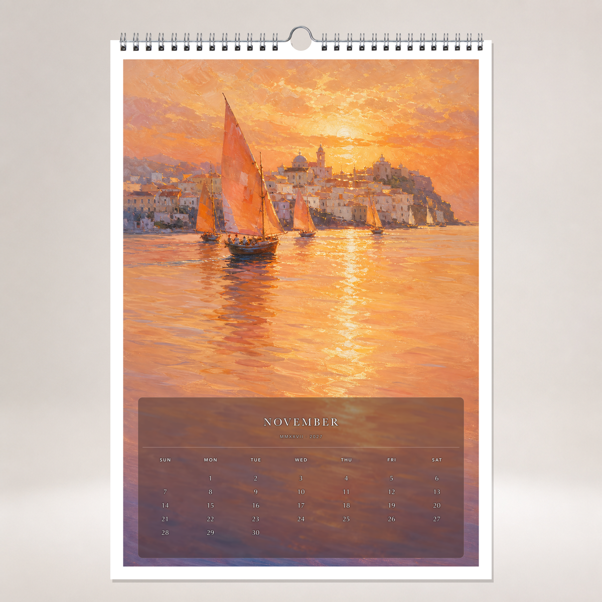 2027 Shores of Light (The Reimagined Collection - Inspired By Joaquín Sorolla) - A3 Wall Calendar - Image 11
