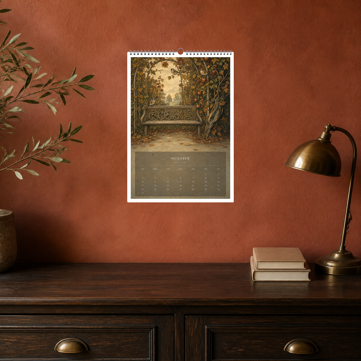 2027 The Enchanted Garden (The Reimagined Collection - Inspired By William Morris) - A3 Wall Calendar - Image 06