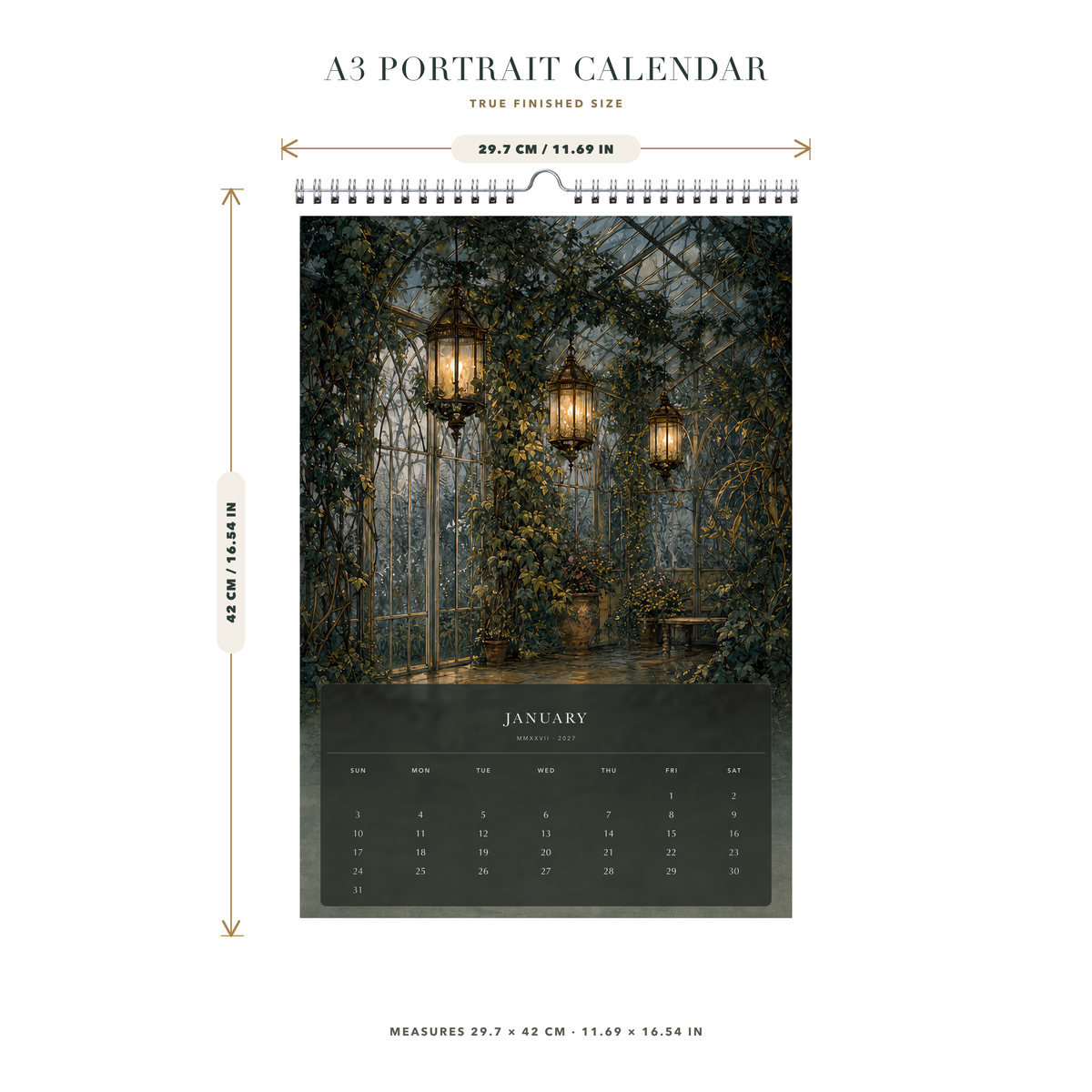 2027 The Enchanted Garden (The Reimagined Collection - Inspired By William Morris) - A3 Wall Calendar - Image 08